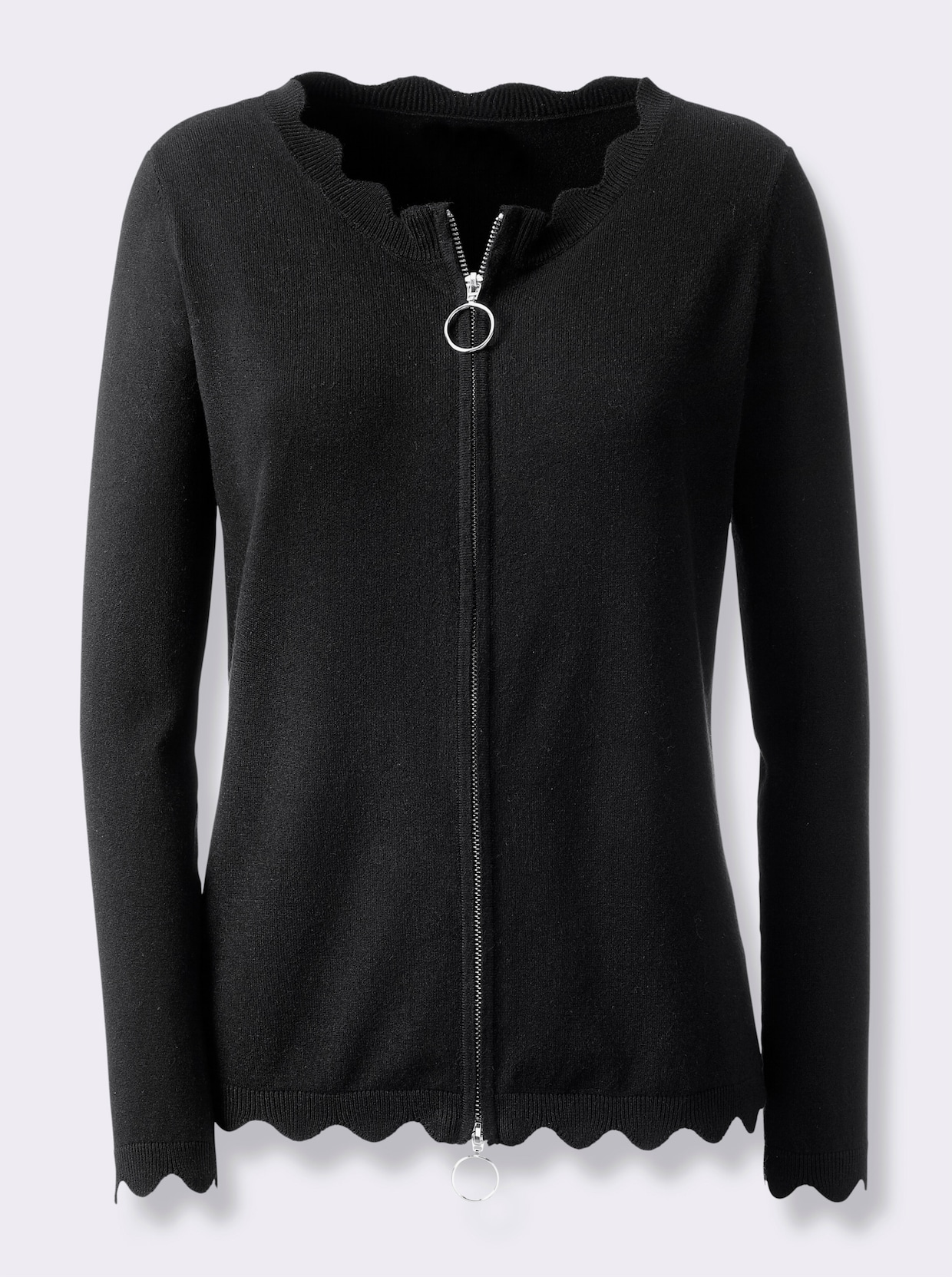 heine Veste en tricot fin - noir