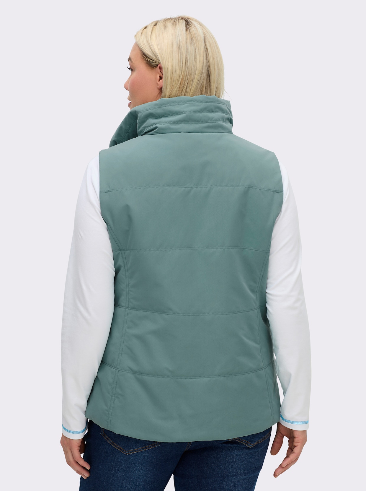 Steppweste in Microfaser-Qualität - jade