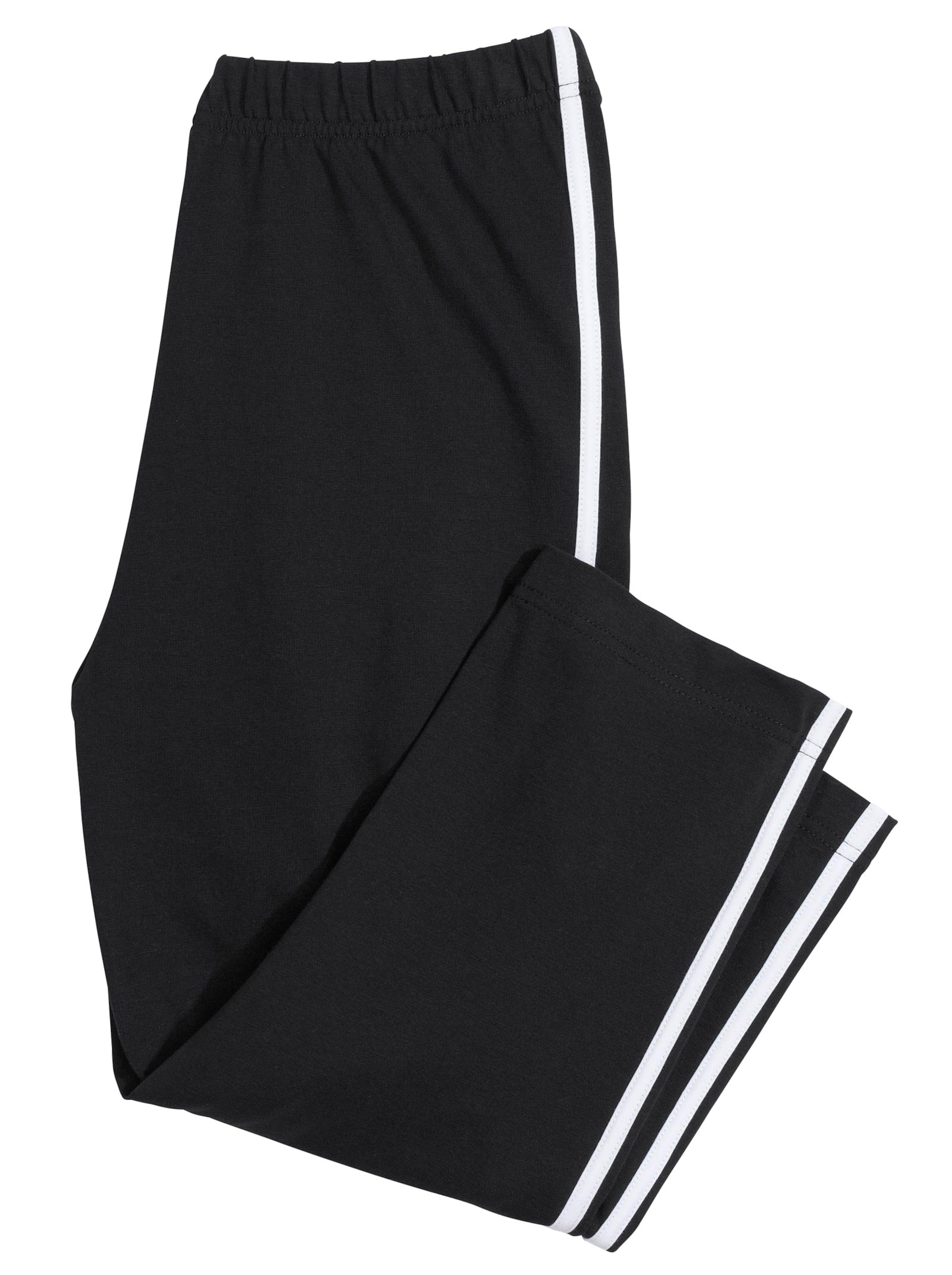 Capri-Leggings - schwarz-weiß