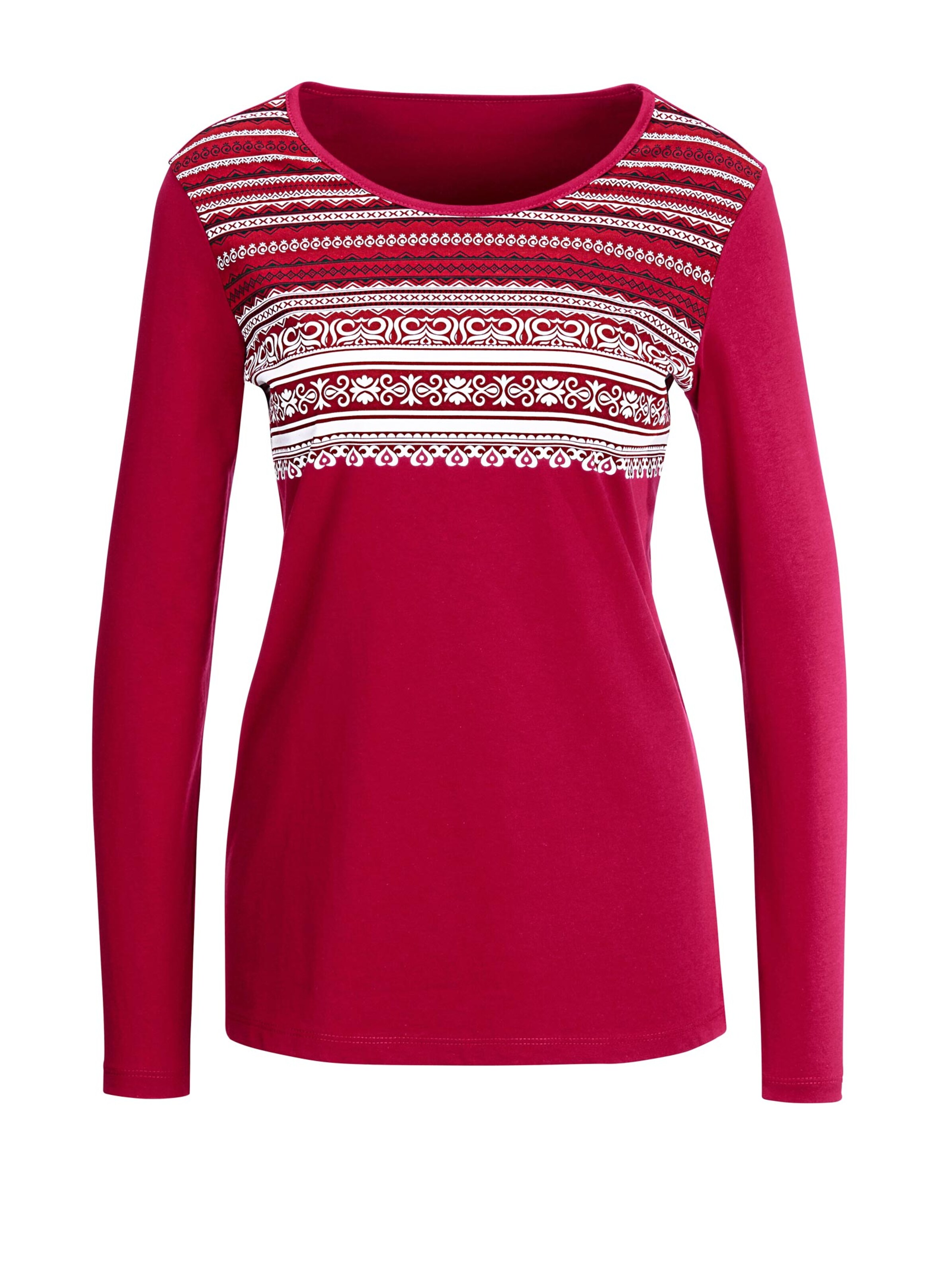 Shirt - rot-gemustert