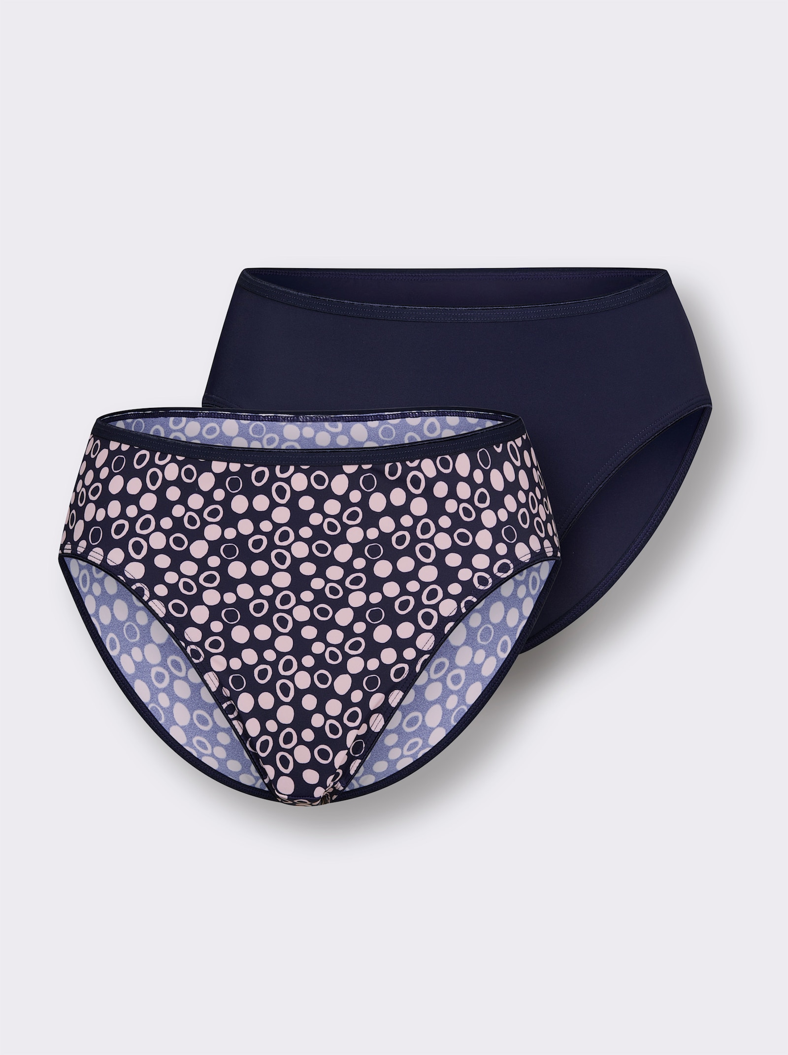 wäschepur Jazzpants im Doppelpack - marine-hellrosé + marine