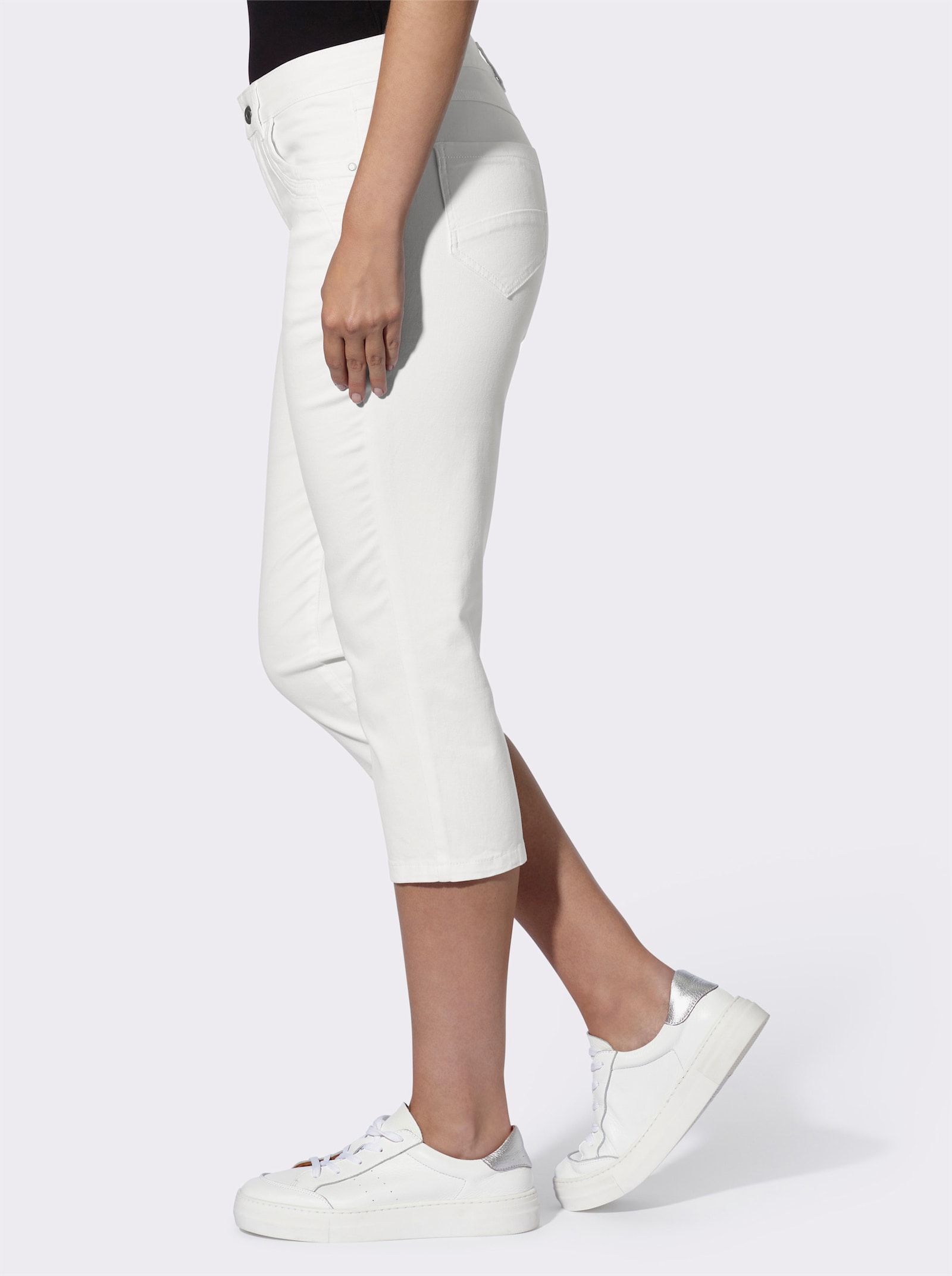 heine Caprijeans im 5-Pocket-Stil - weiß