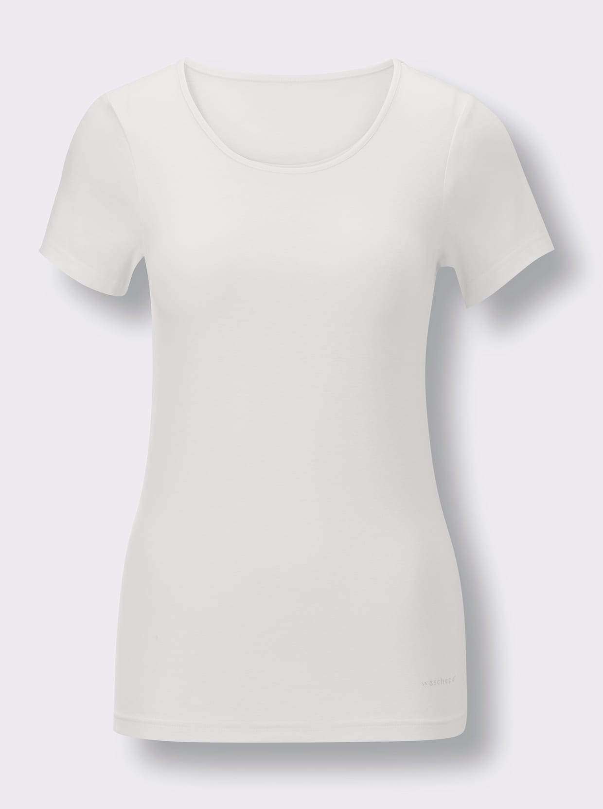 wäschepur shirt - wit + grijs gemêleerd
