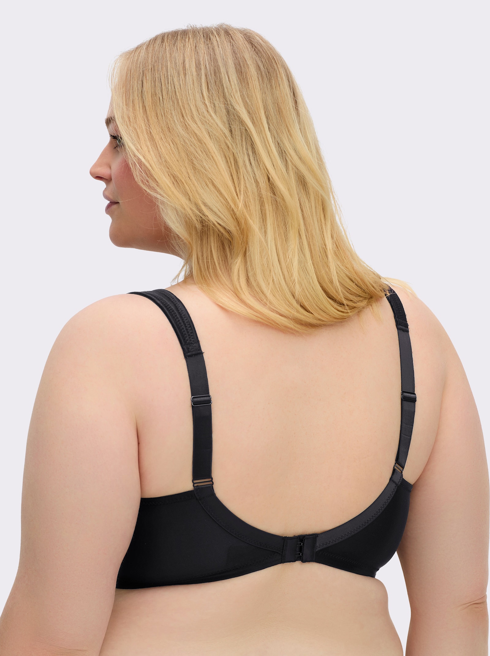 Naturana T-Shirt-BH ohne Bügel - schwarz