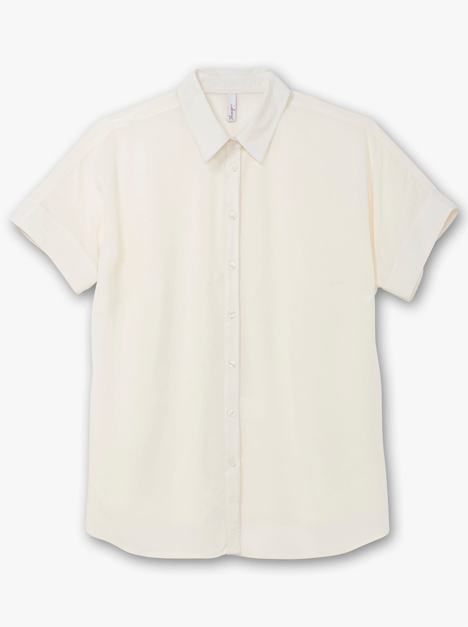 sheego Hemdbluse mit überschnittenen Schultern - champagner