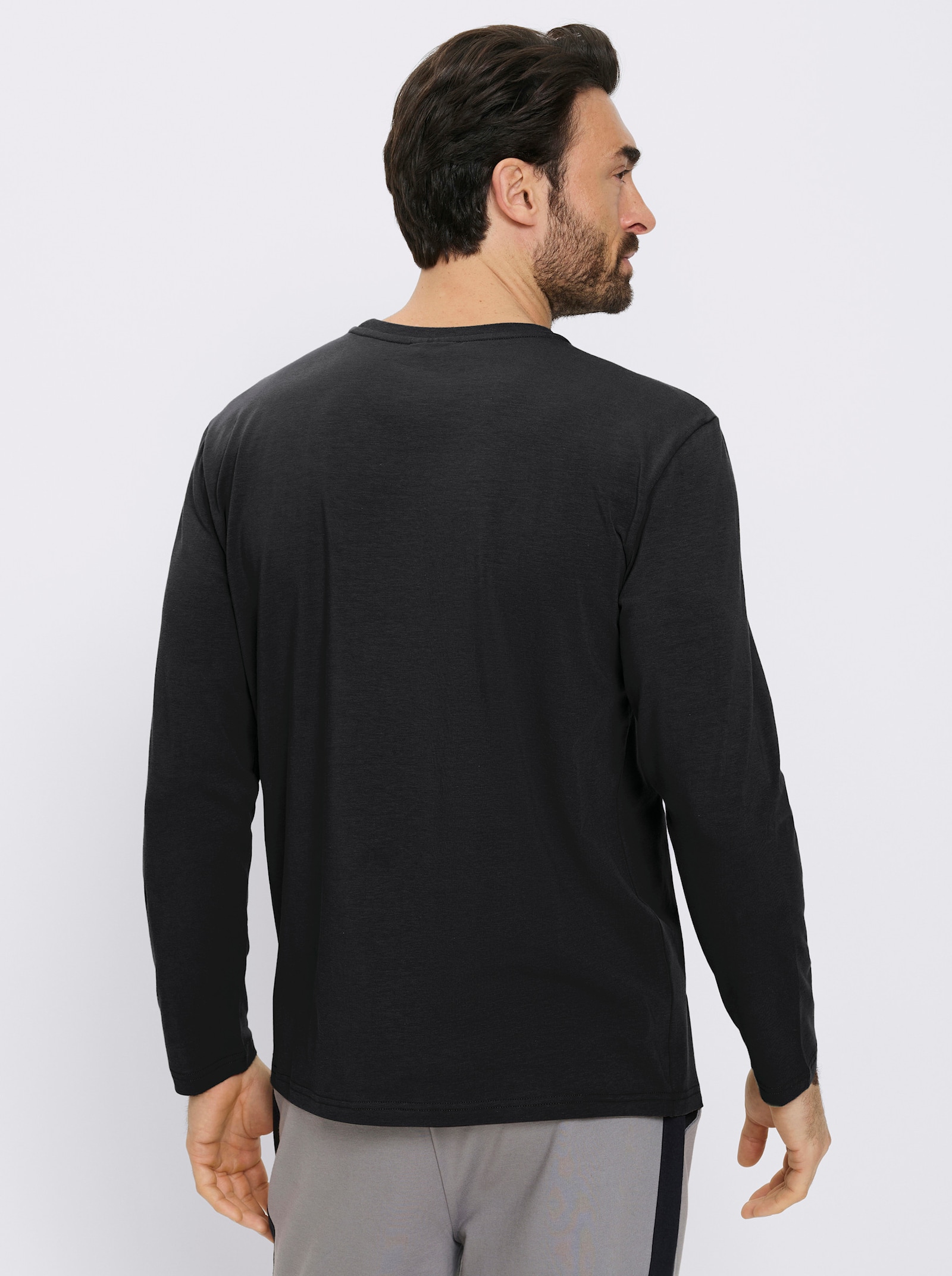 Catamaran Sports Freizeitshirt mit platziertem Druck - schwarz-weiß-bedruckt