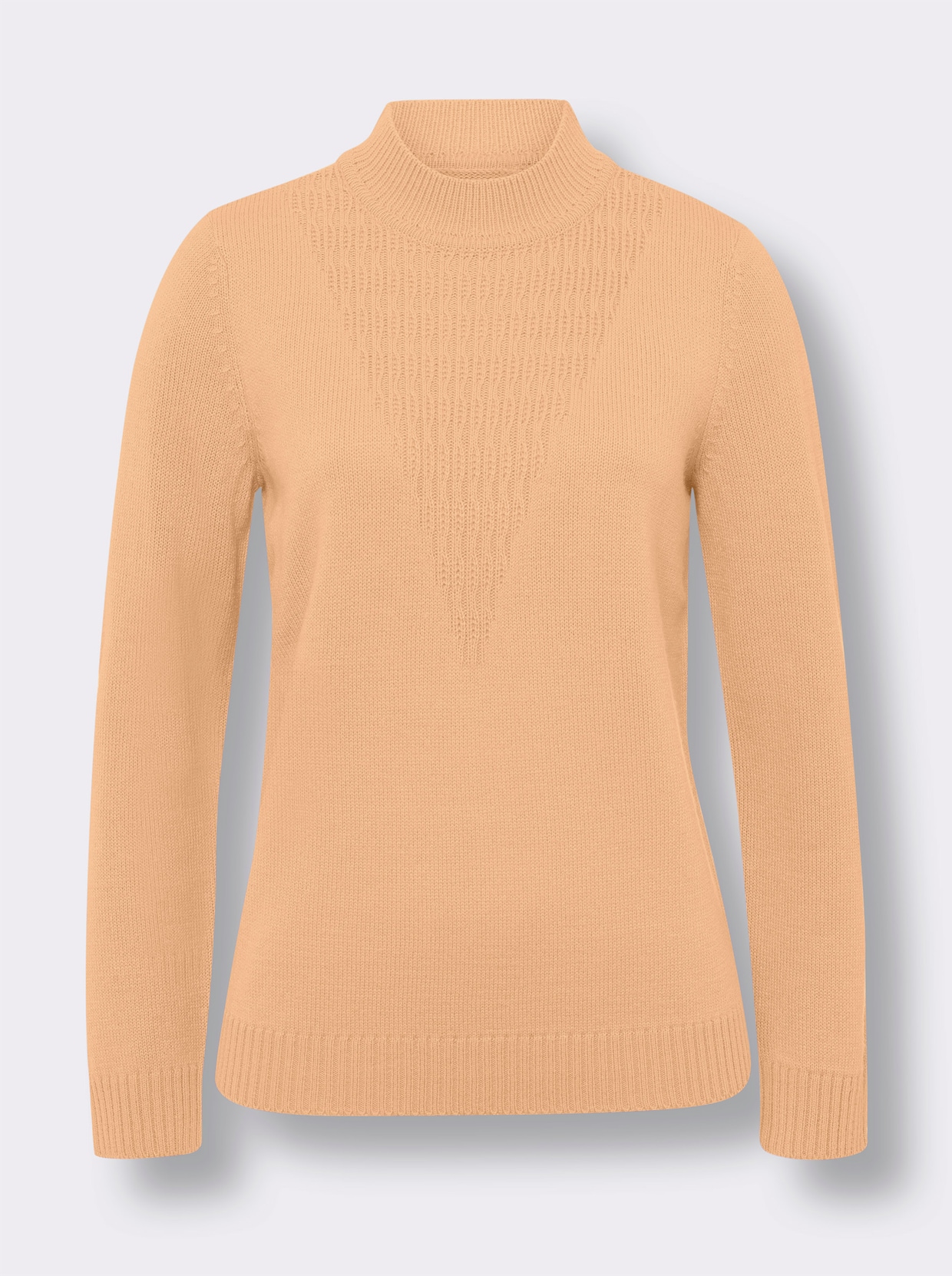 Stehkragenpullover - apricot