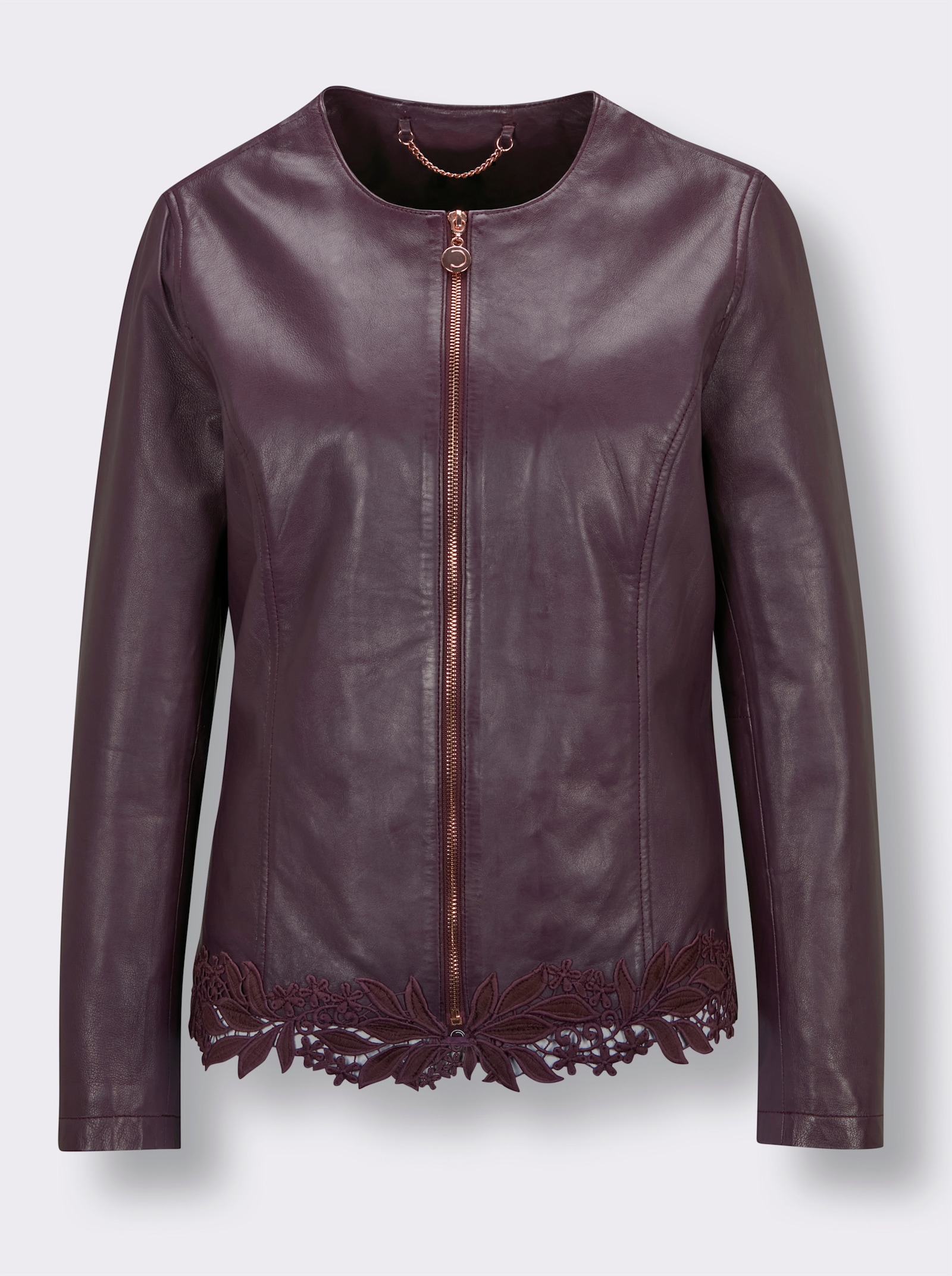 CREATION L PREMIUM Lederblazer - burgund