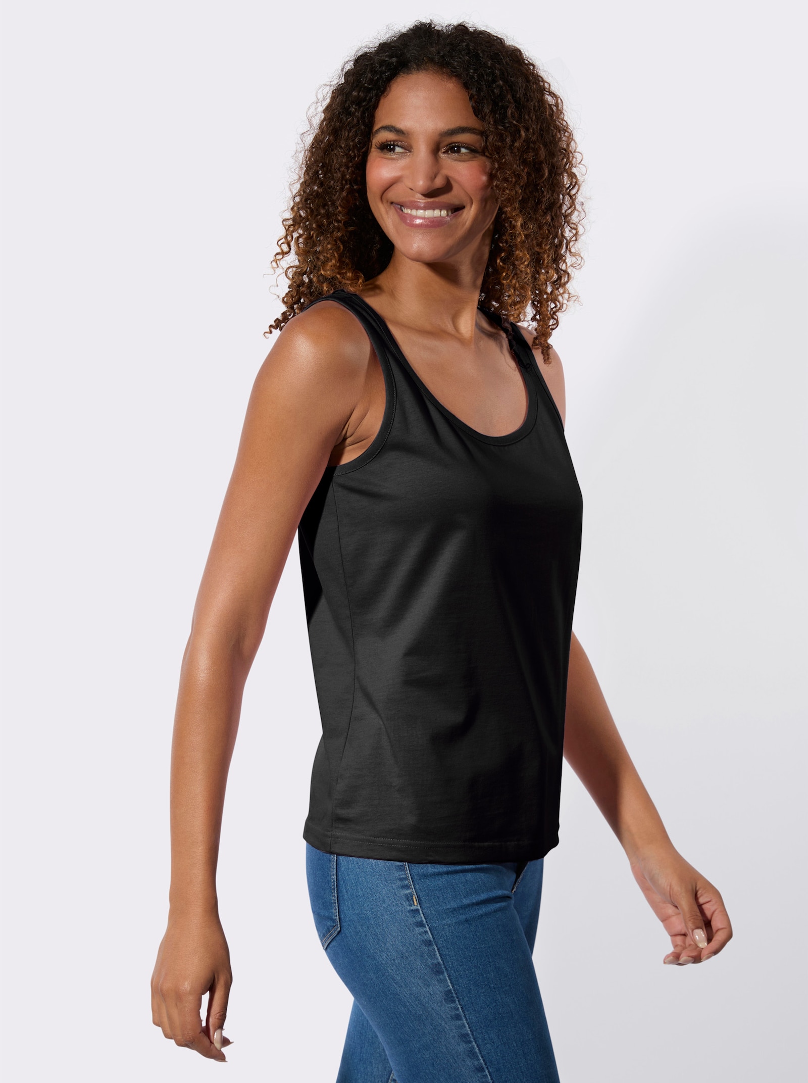 Shirttop in set van 2 - zwart + zwart