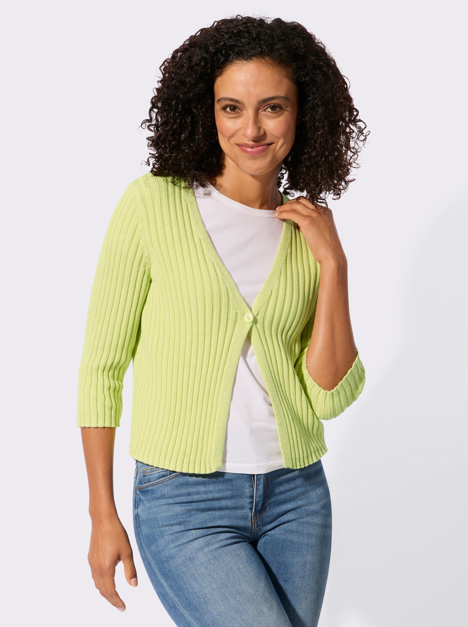 Bolero mit Knopfverschluss - pistazie