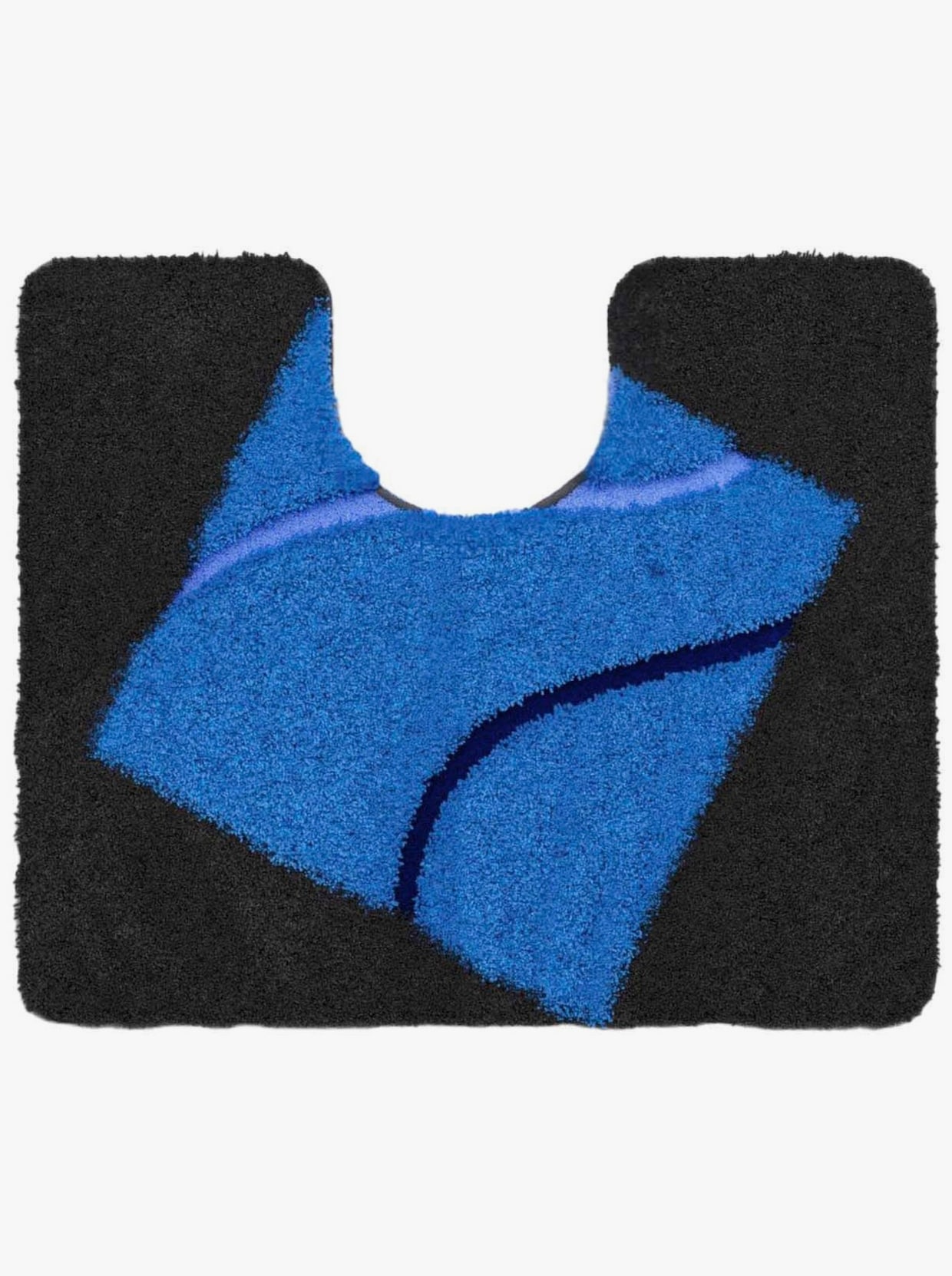 Badematte - blau-grau