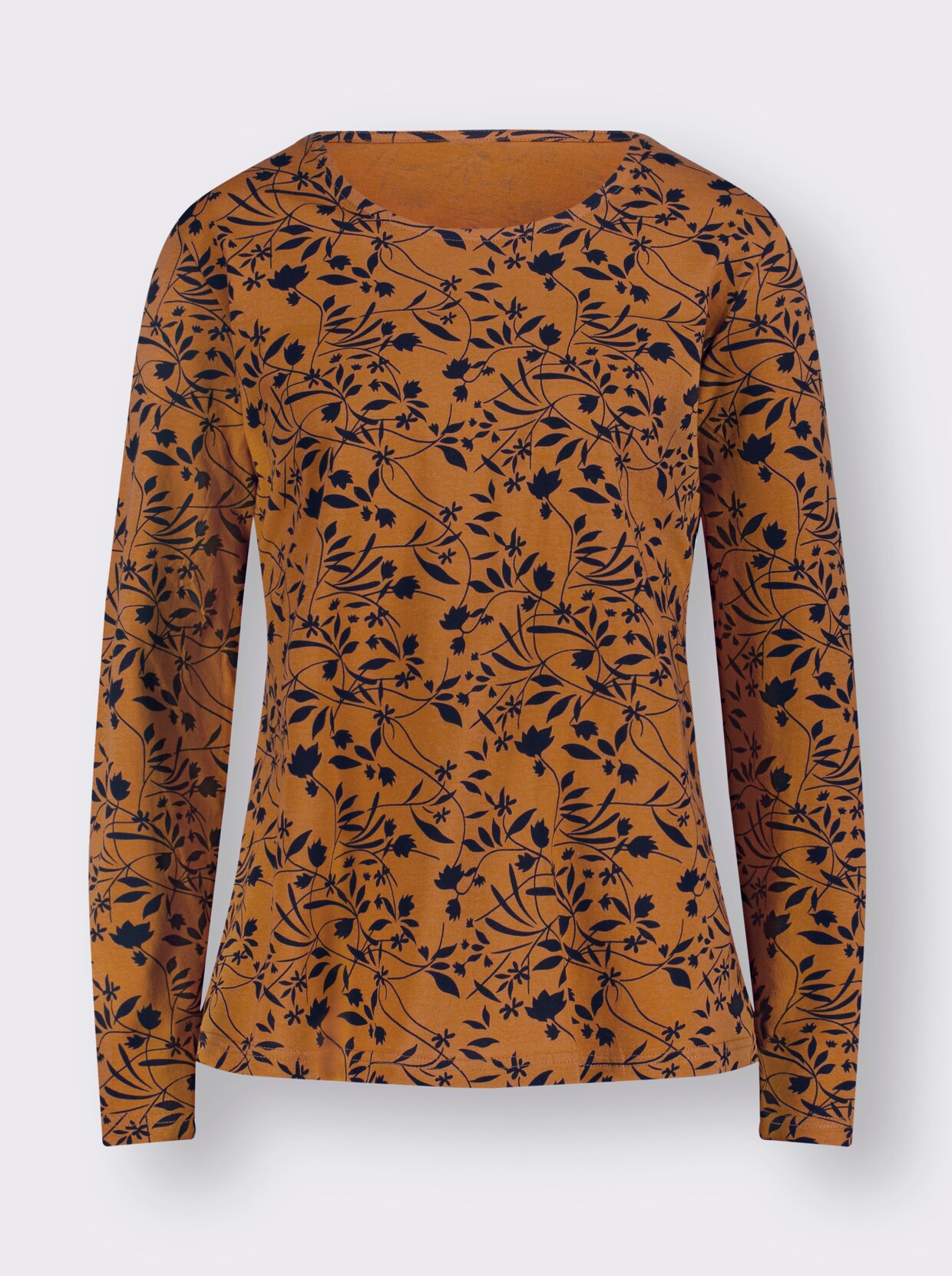 Shirt met print - cognac geprint