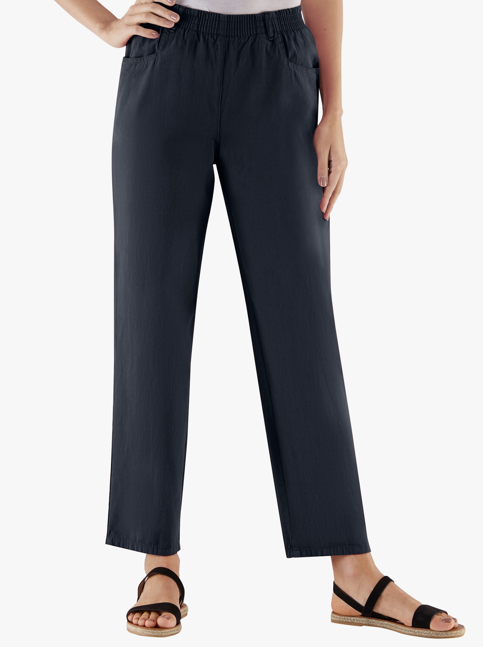 Schlupfhose aus Baumwolle, pflegeleicht - marine