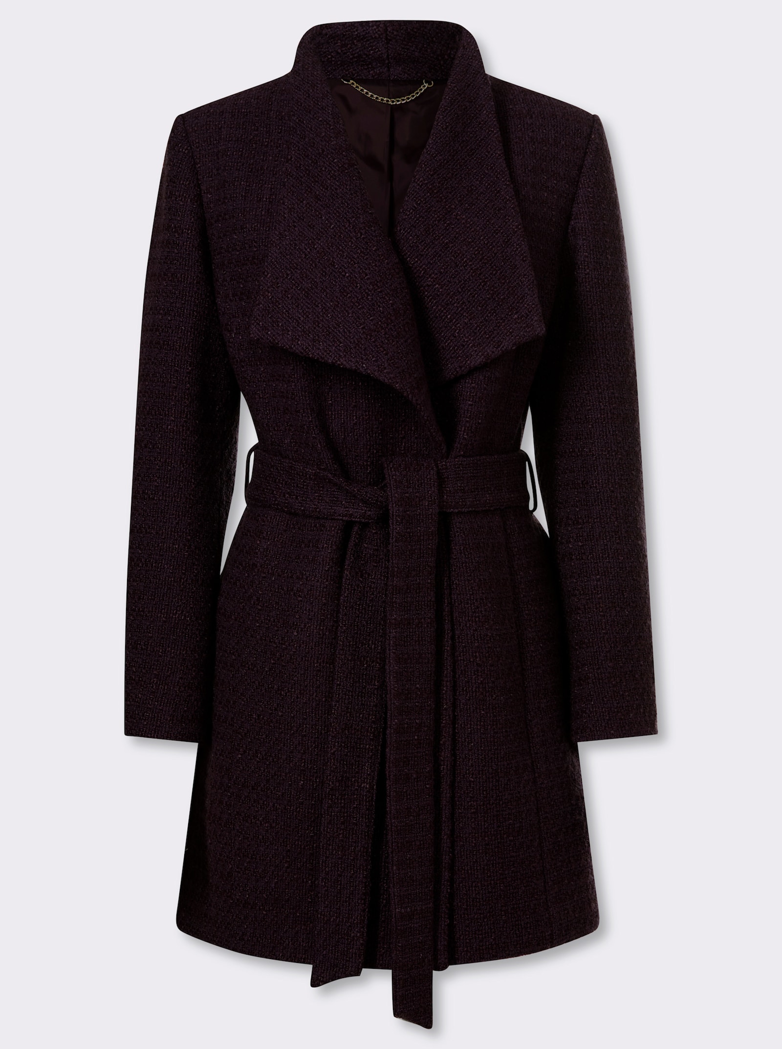 heine Boucléjacke mit wärmender Wolle - aubergine