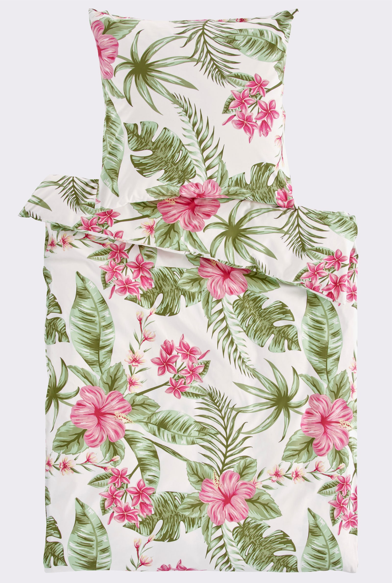 heine home Linge de lit - couleur ivoire-réséda imprimé