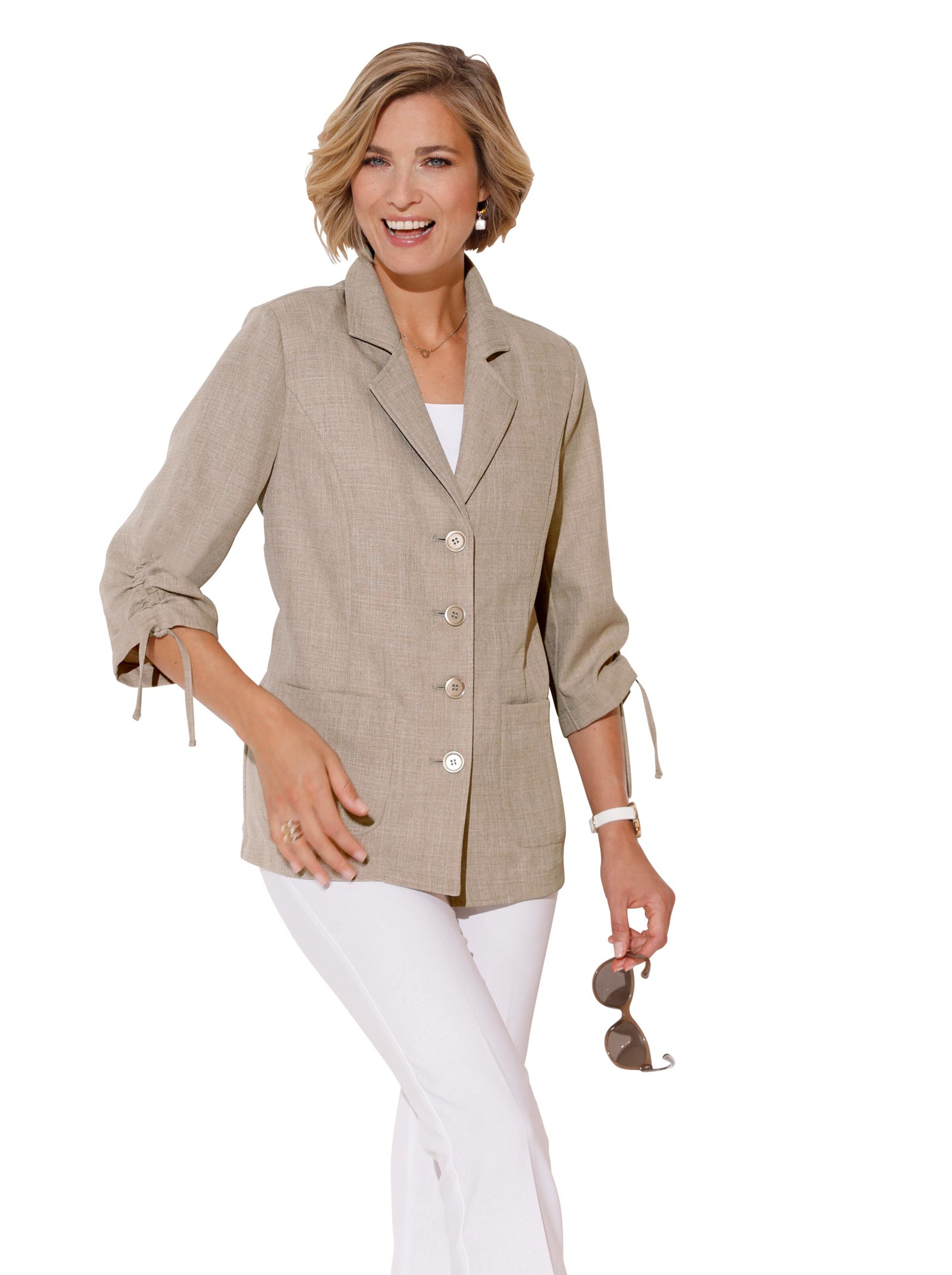 Blazer - taupe-meliert