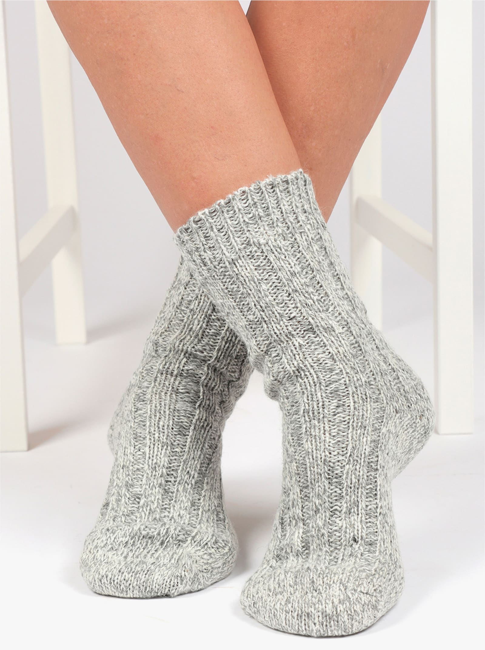 Norweger-Socken - hellgrau