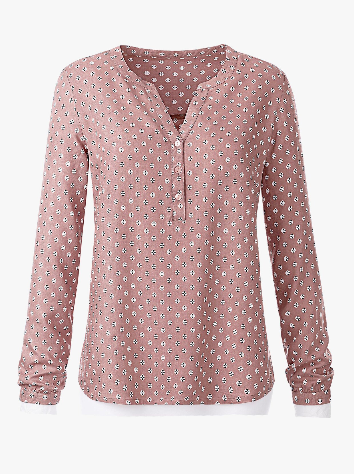 Comfortabele blouse - roze geprint