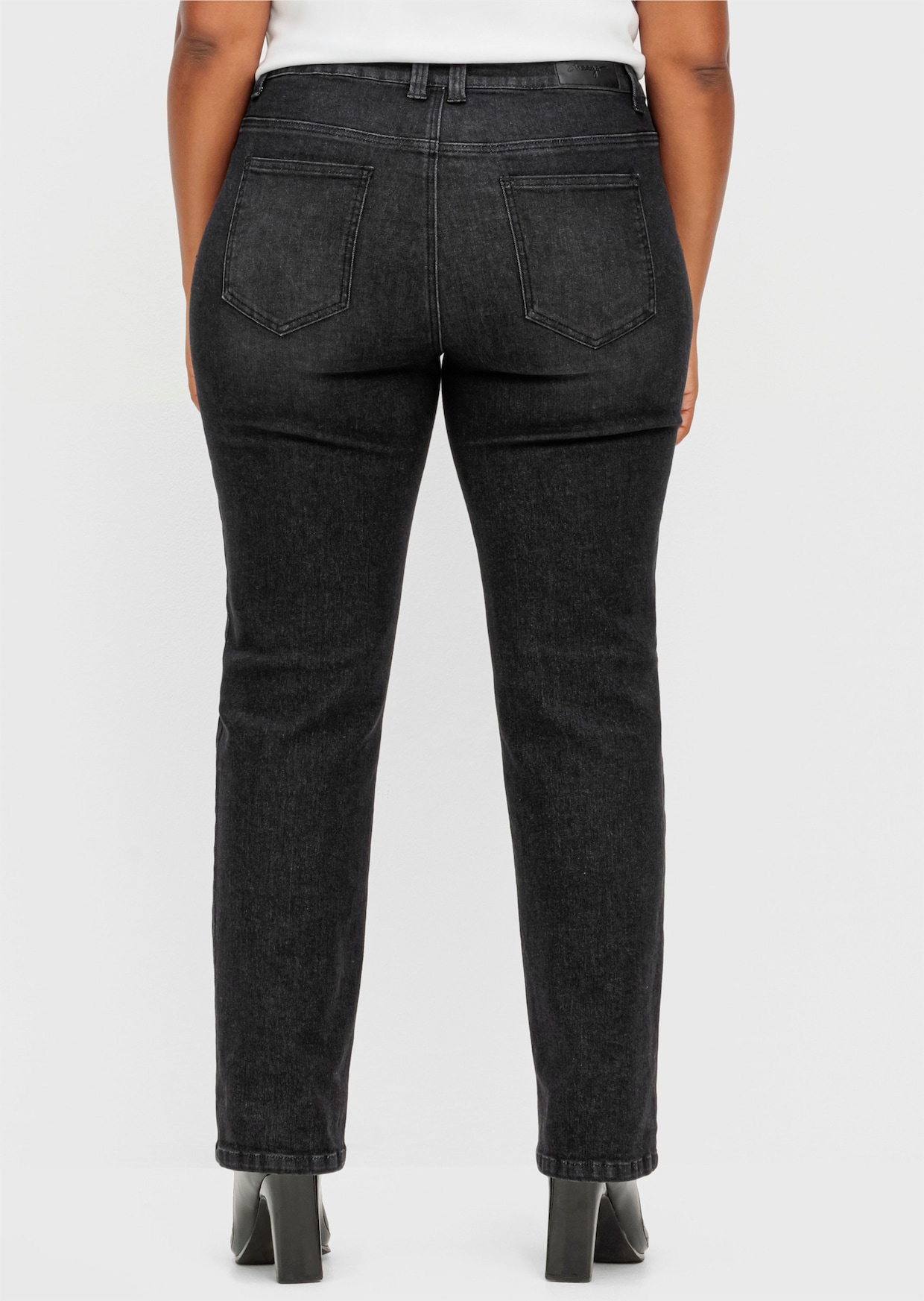 sheego Gerade Jeans - black denim