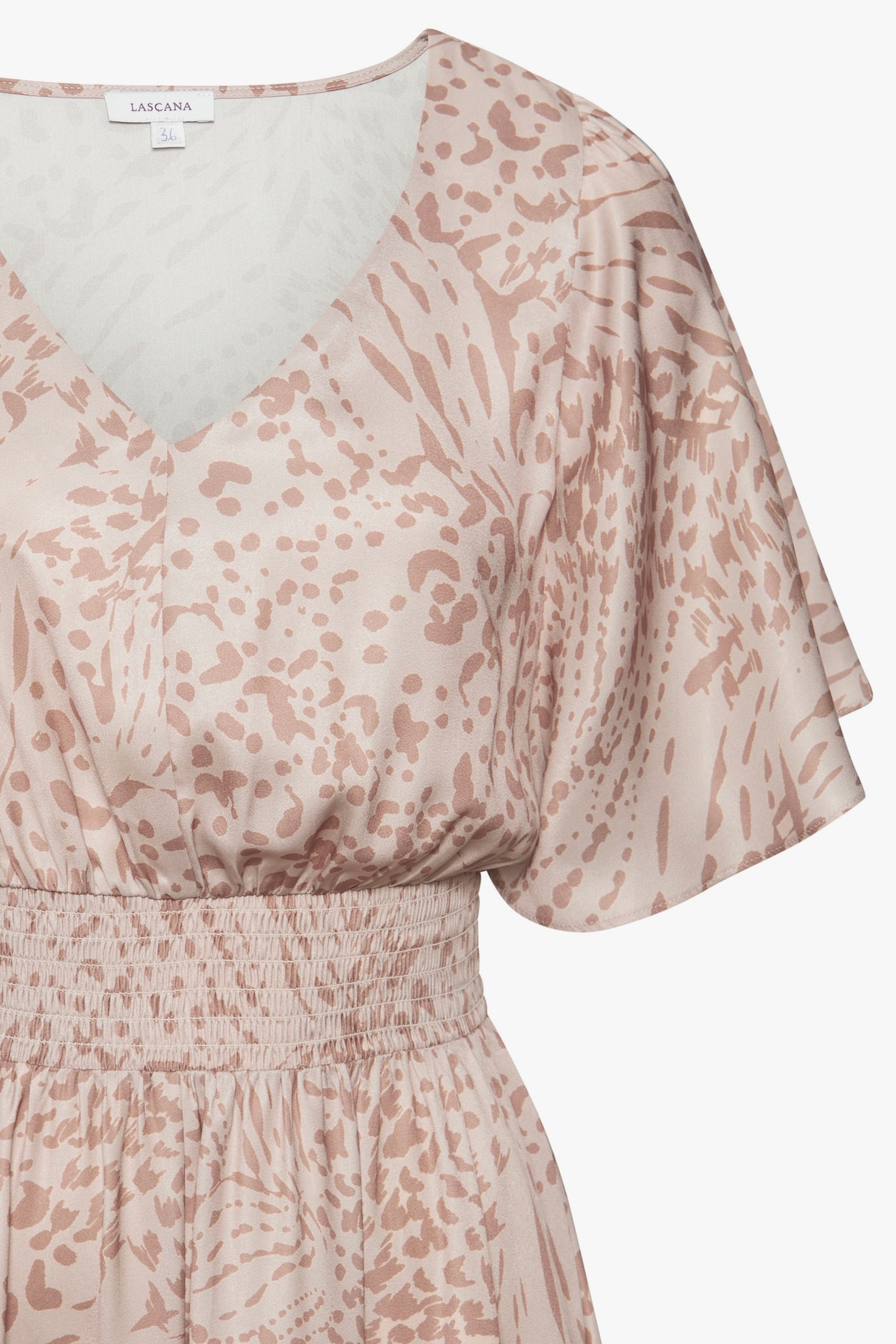 LASCANA Maxi-jurk - zand/beige bedrukt