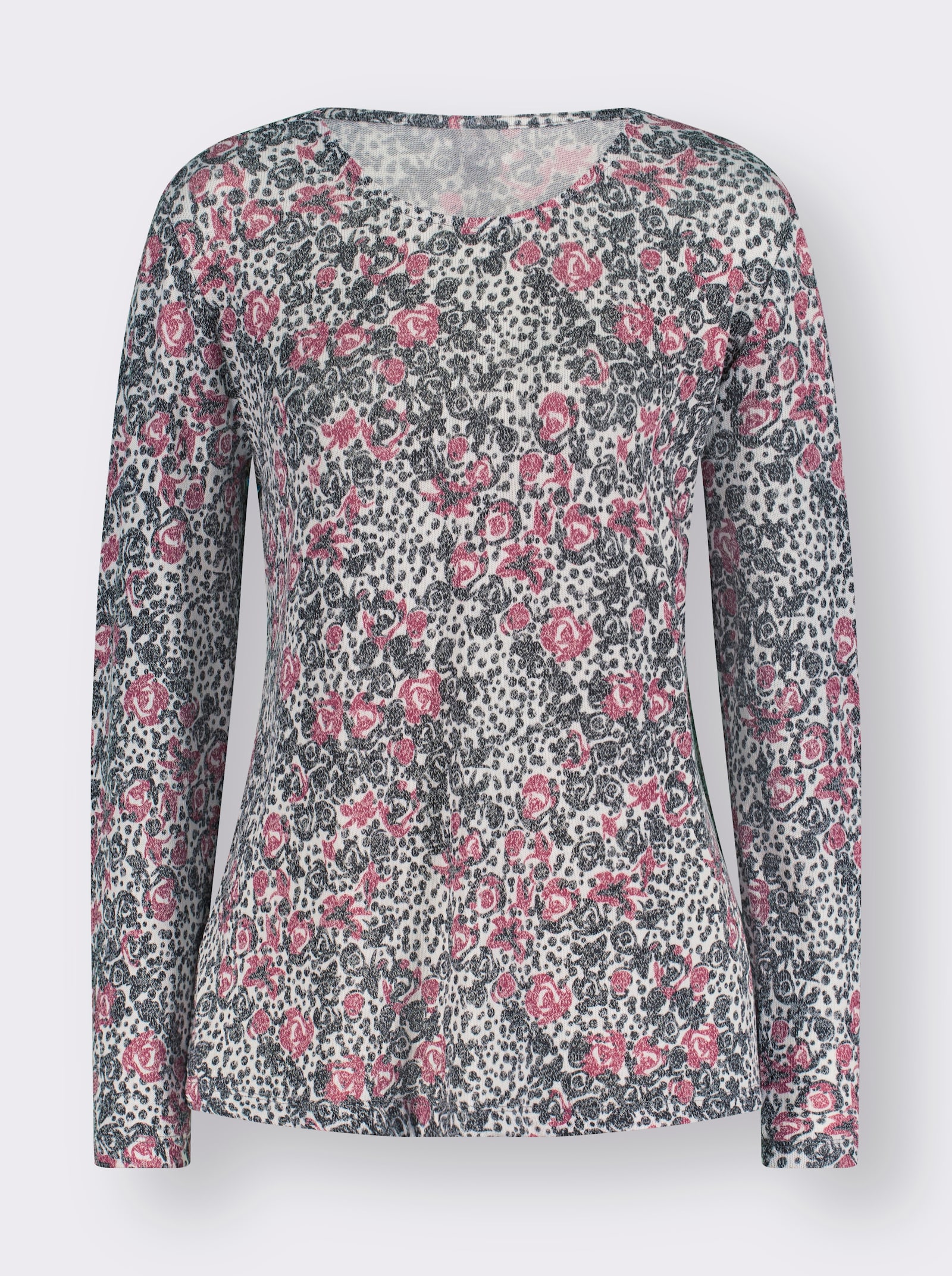 Print-Shirt in Jersey-Qualität - weiß-gemustert