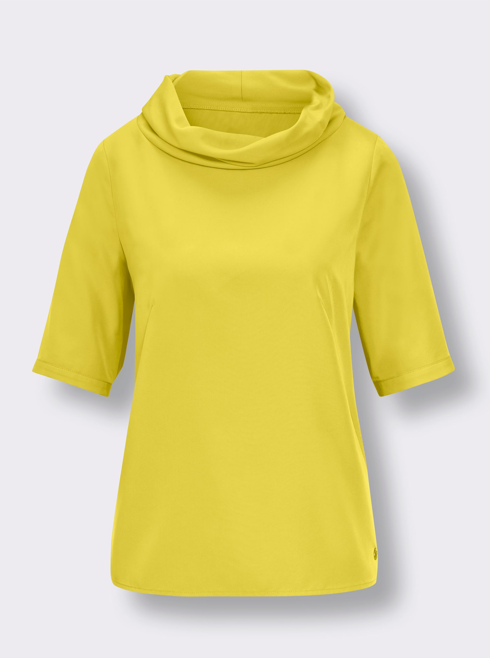 CREATION L PREMIUM Kurzarmbluse mit längerem Halbarm - limone