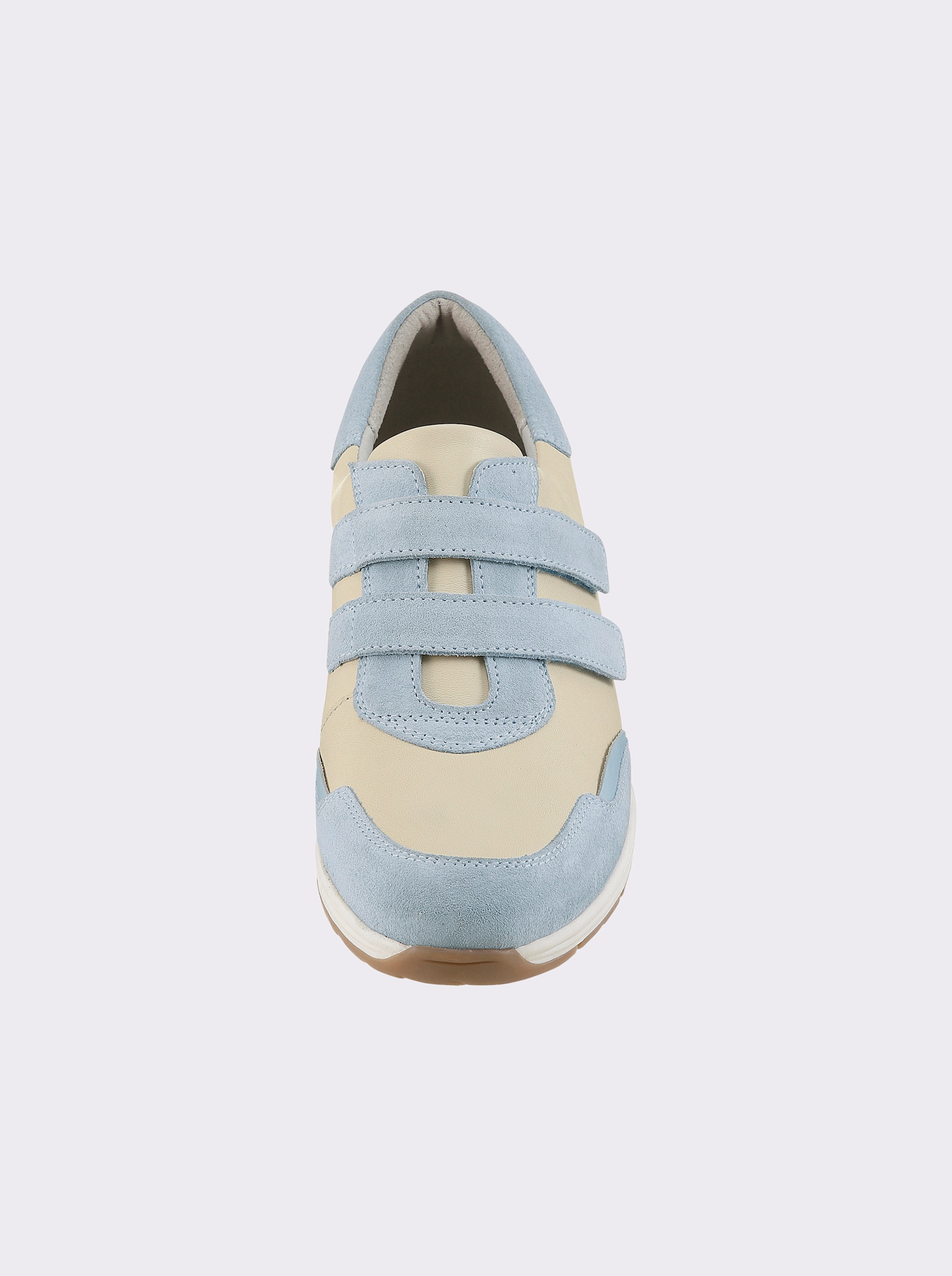 airsoft modern+ Klettschuh aus Leder - hellblau