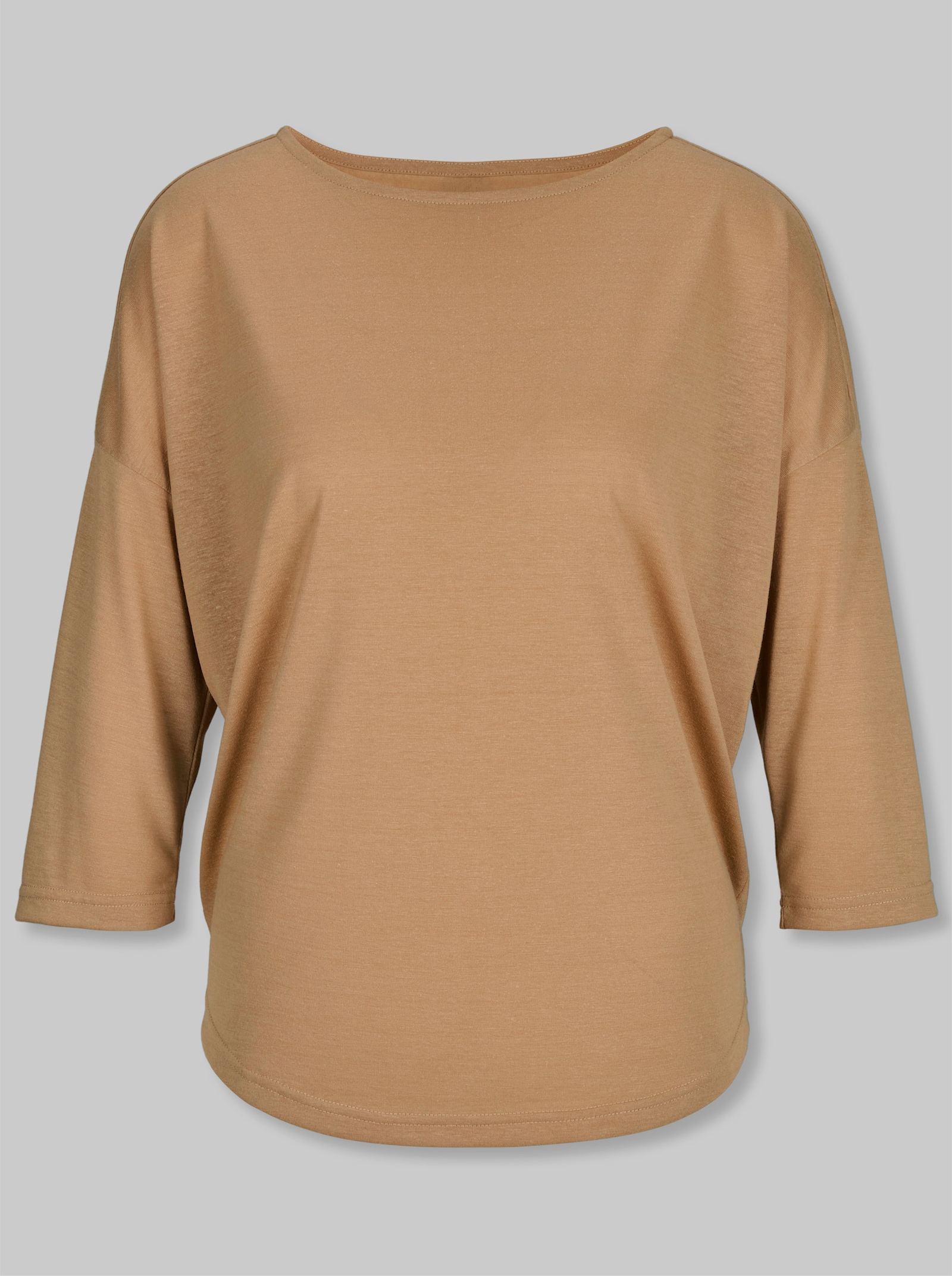 heine 3/4-Arm-Shirt mit Leinen - camel