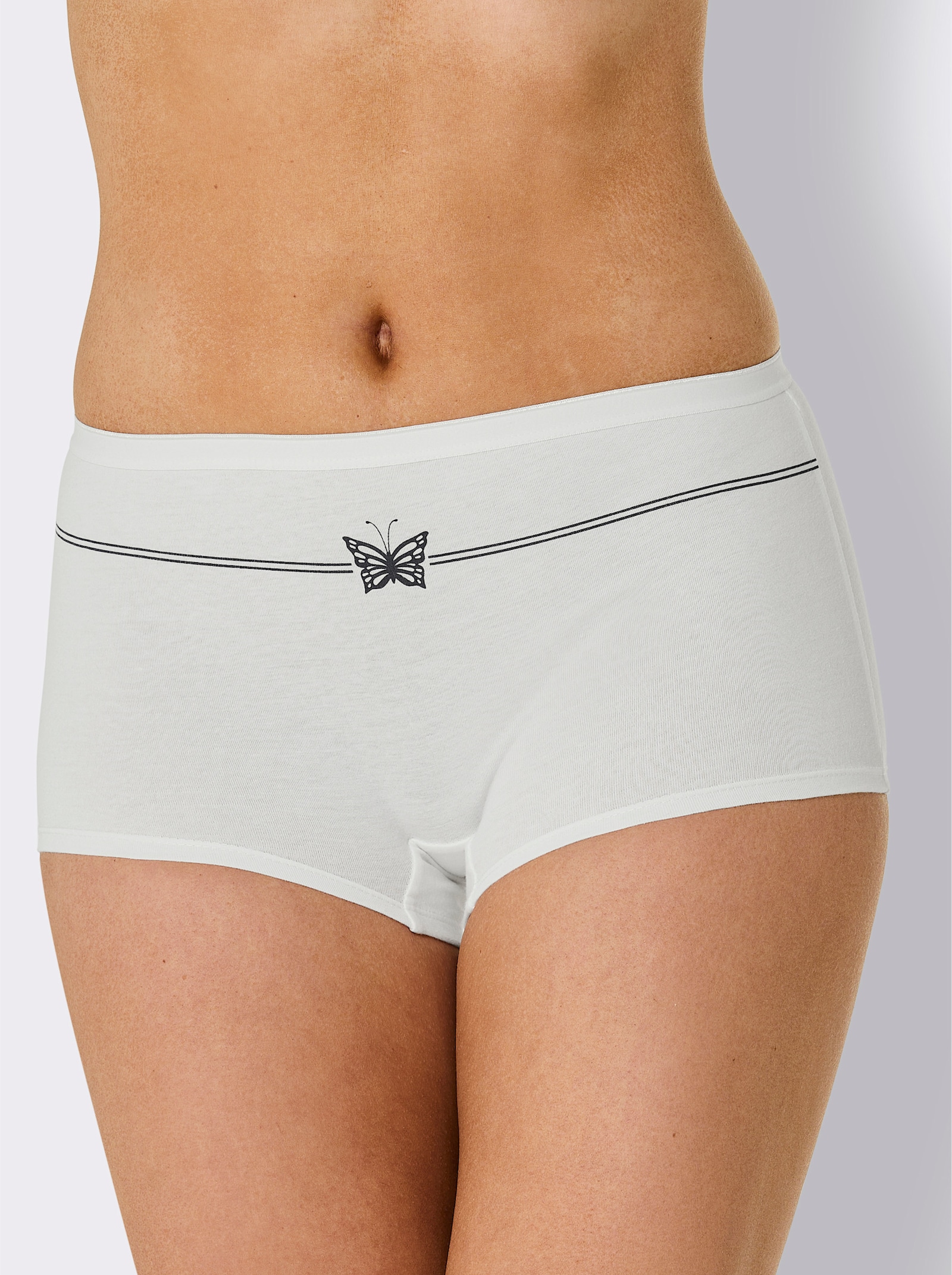 Panty - 2x weiß-marine + 1x mint-marine