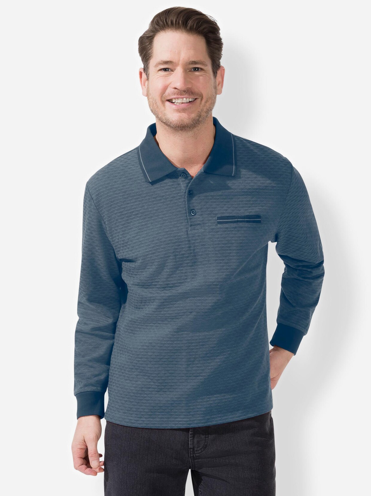 Catamaran Langarm-Shirt - jeansblau