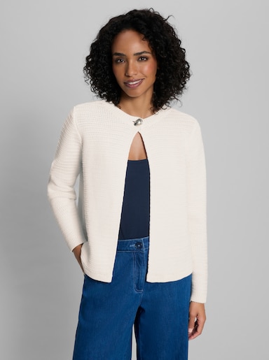 heine Strickjacke mit Strukturmuster - ecru