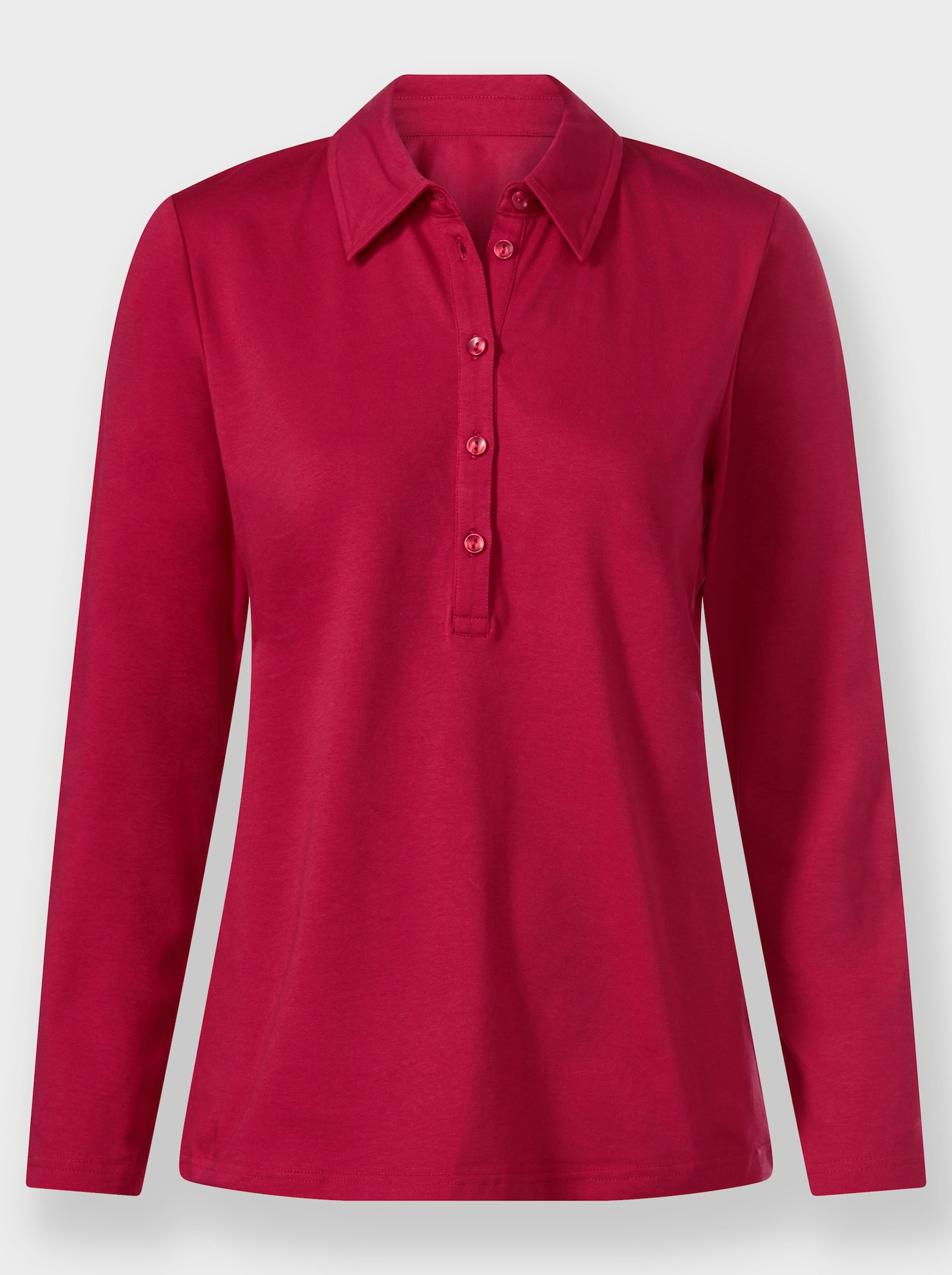 Poloshirt van katoen - rood
