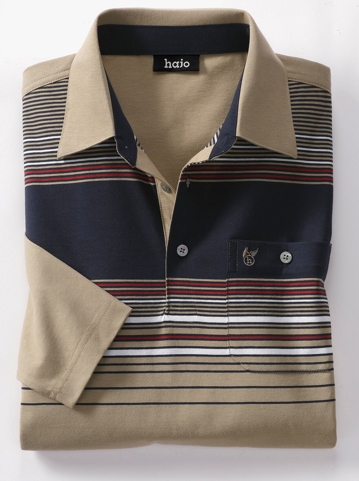 Poloshirt met lange mouwen - olijf