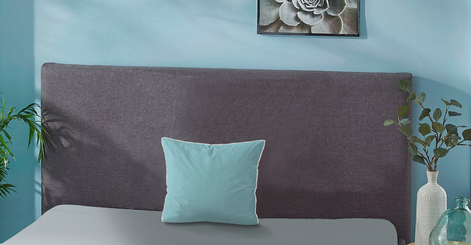 Biberna Bettwäsche - bleu-grau