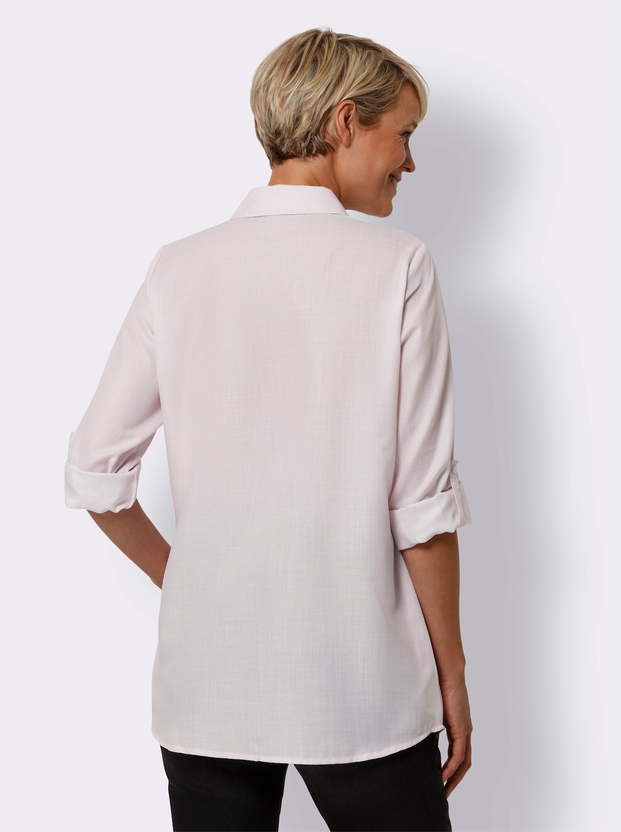 Longline blouse - lichtroze