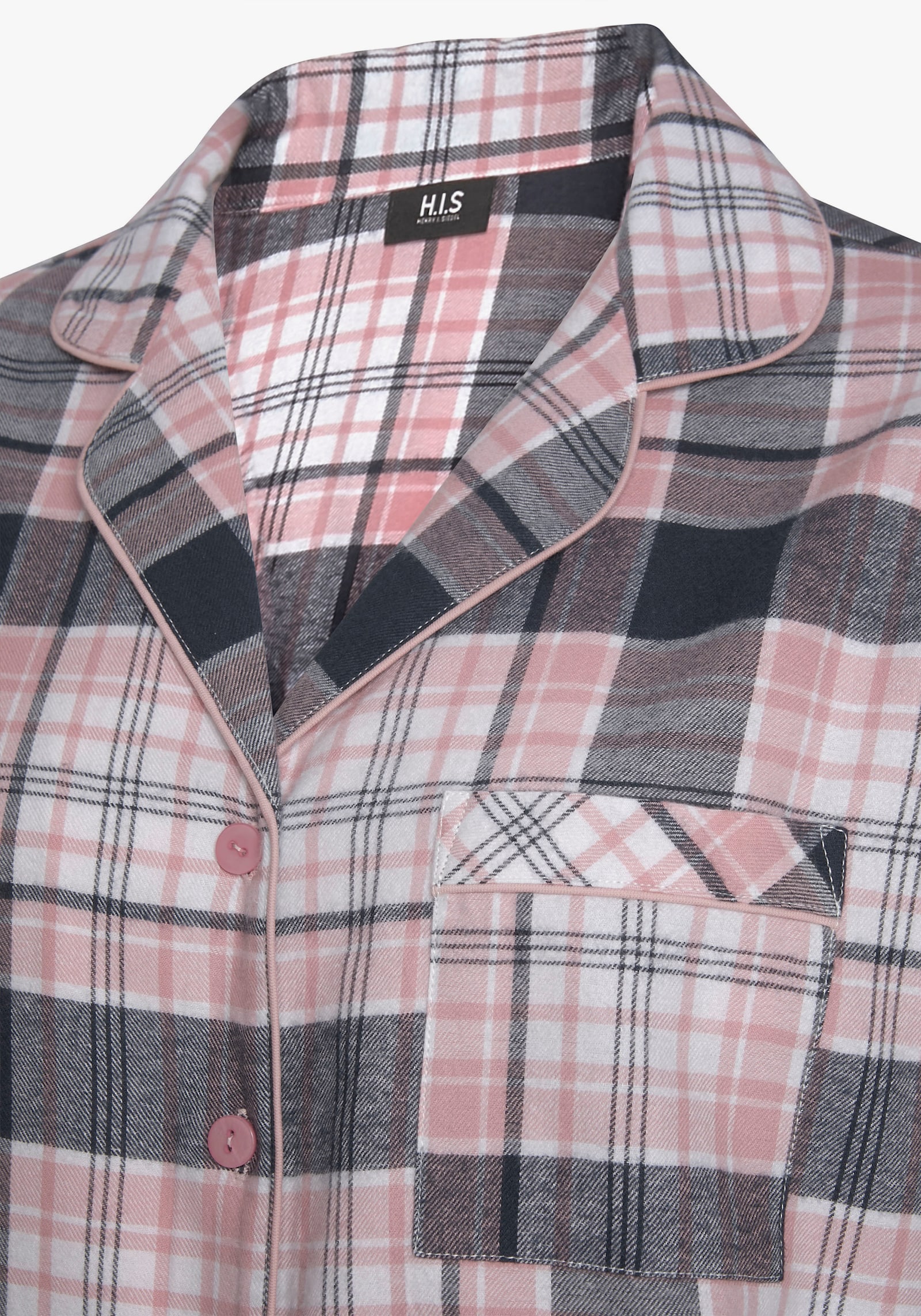 H.I.S Nachthemd - rosa-kariert