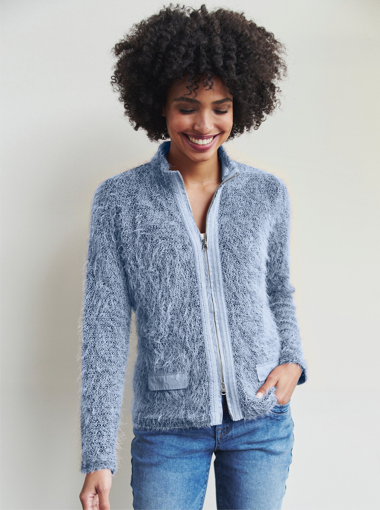 heine Strickjacke - bleu