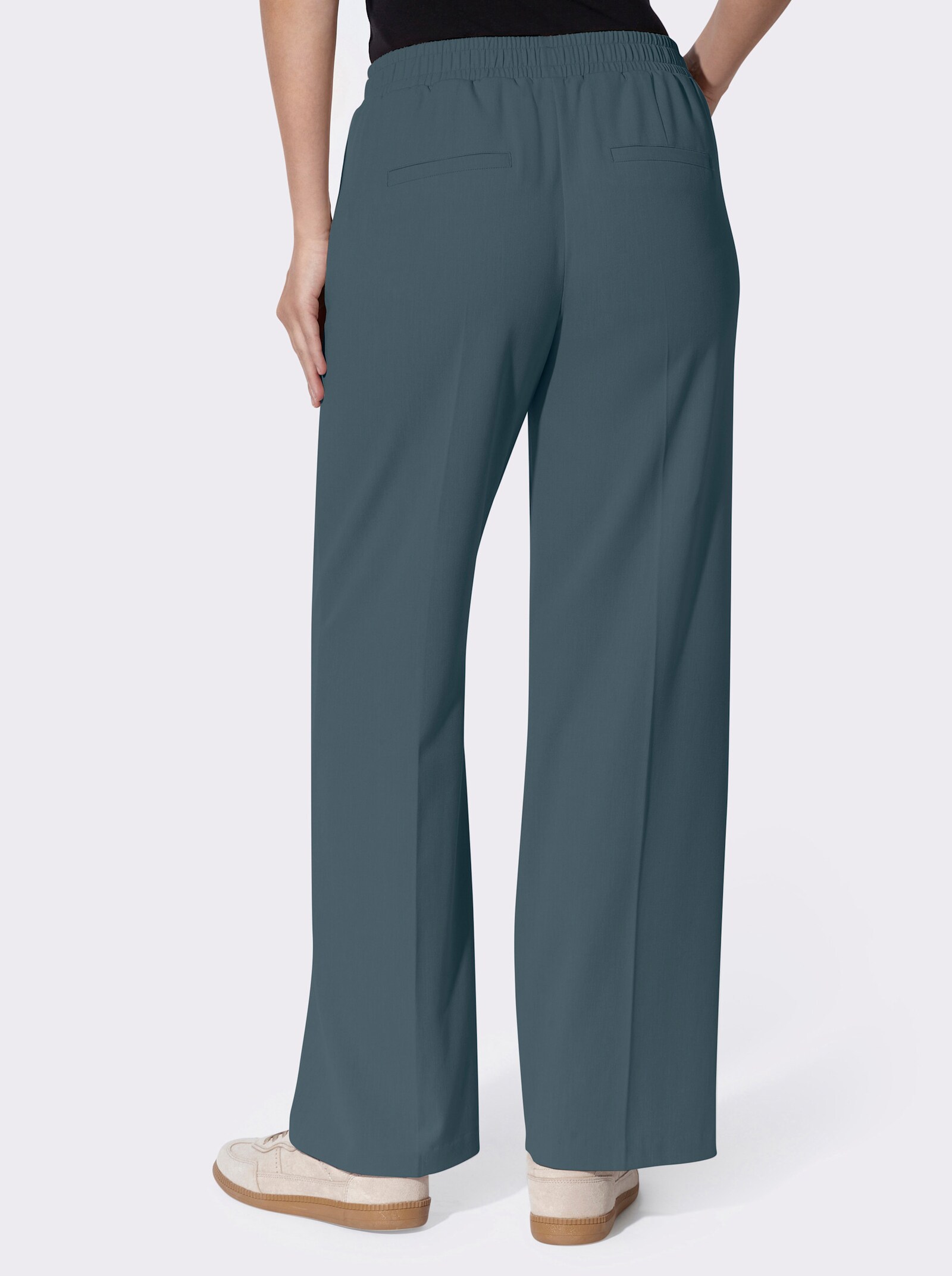 heine Hosen mit Bügelfalte - petrol-meliert