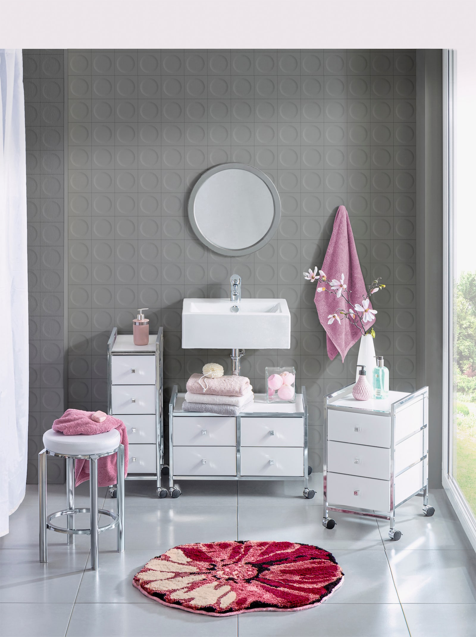 heine home Rollwagen - weiß