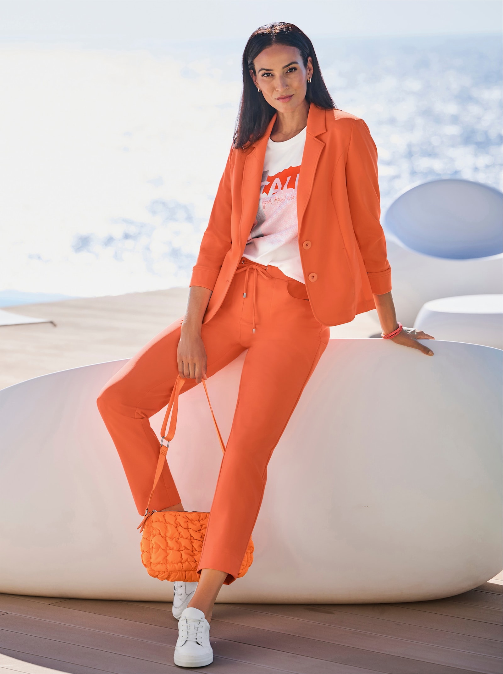 heine Pantalon en qualité extensible - orange