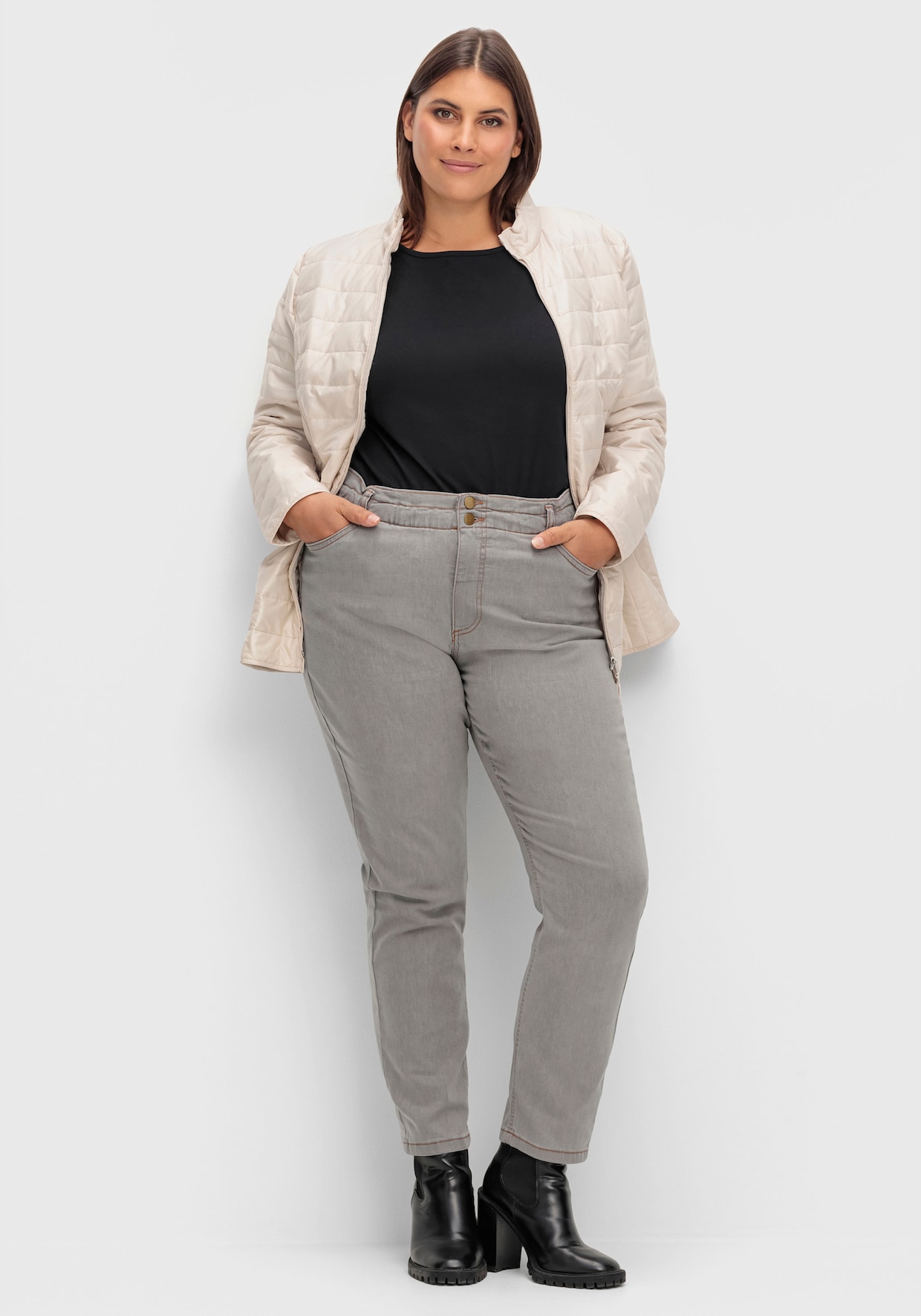 Jeans - grey-denim