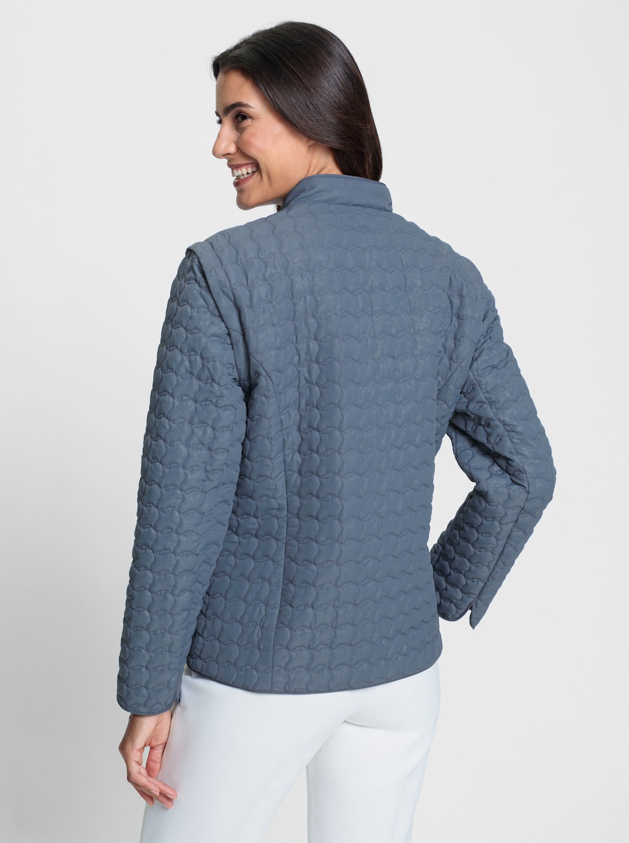 2-in-1-Jacke - rauchblau-bedruckt