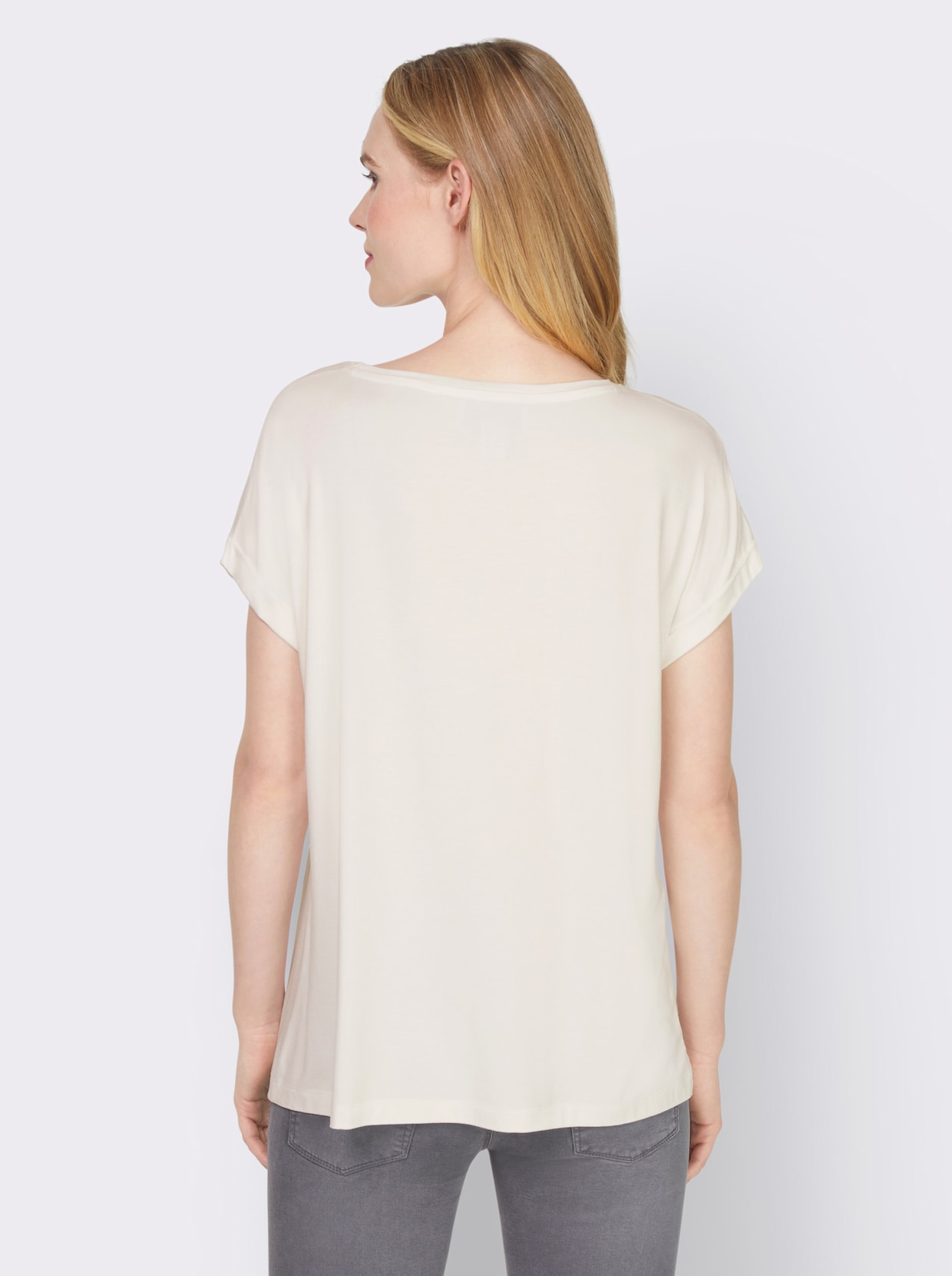 heine Shirt met pailletten - wit