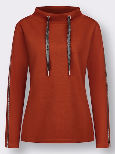Mikina s pajetkami - rezavá