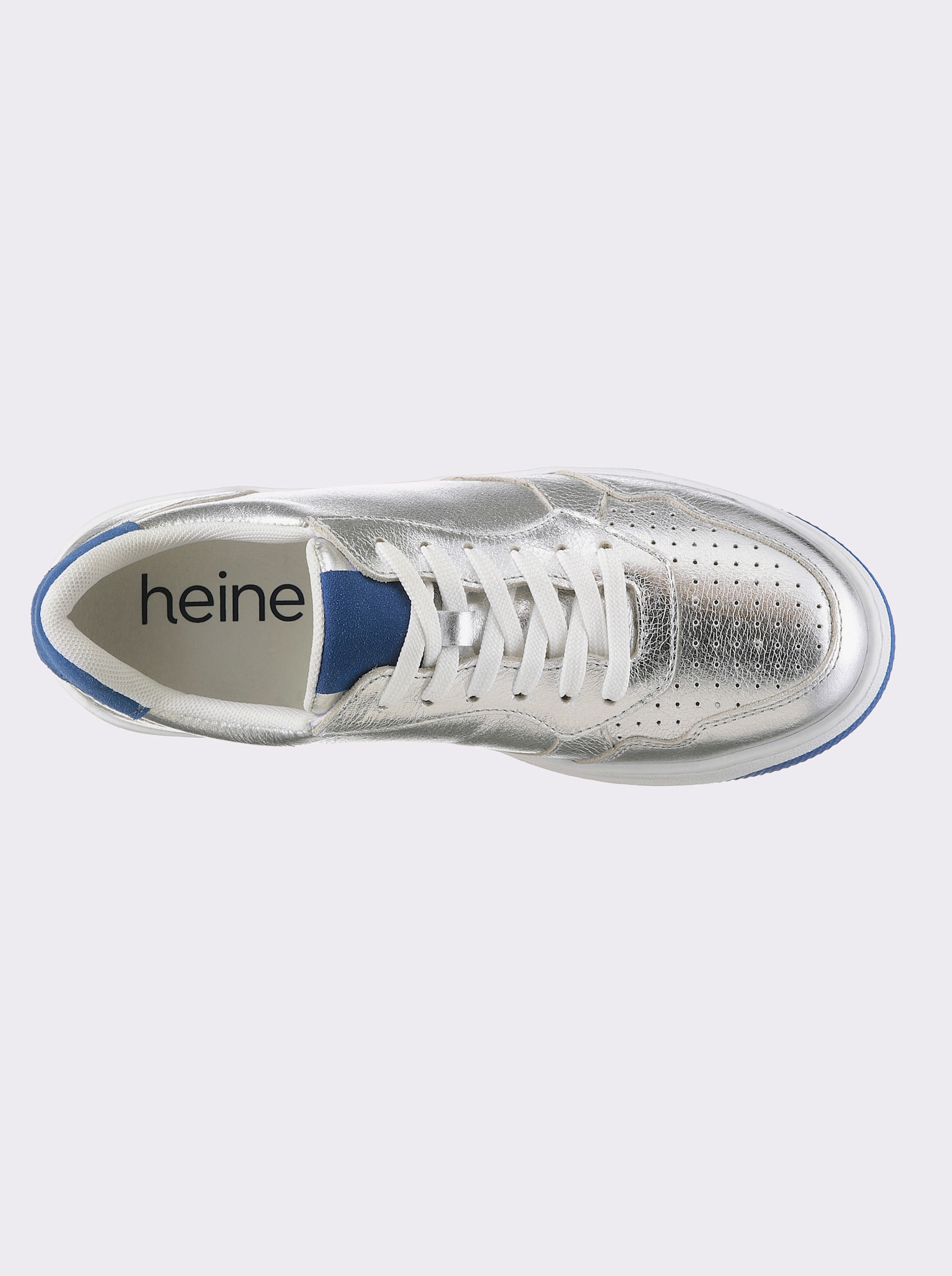 heine Sneaker - silberfarben-royalblau
