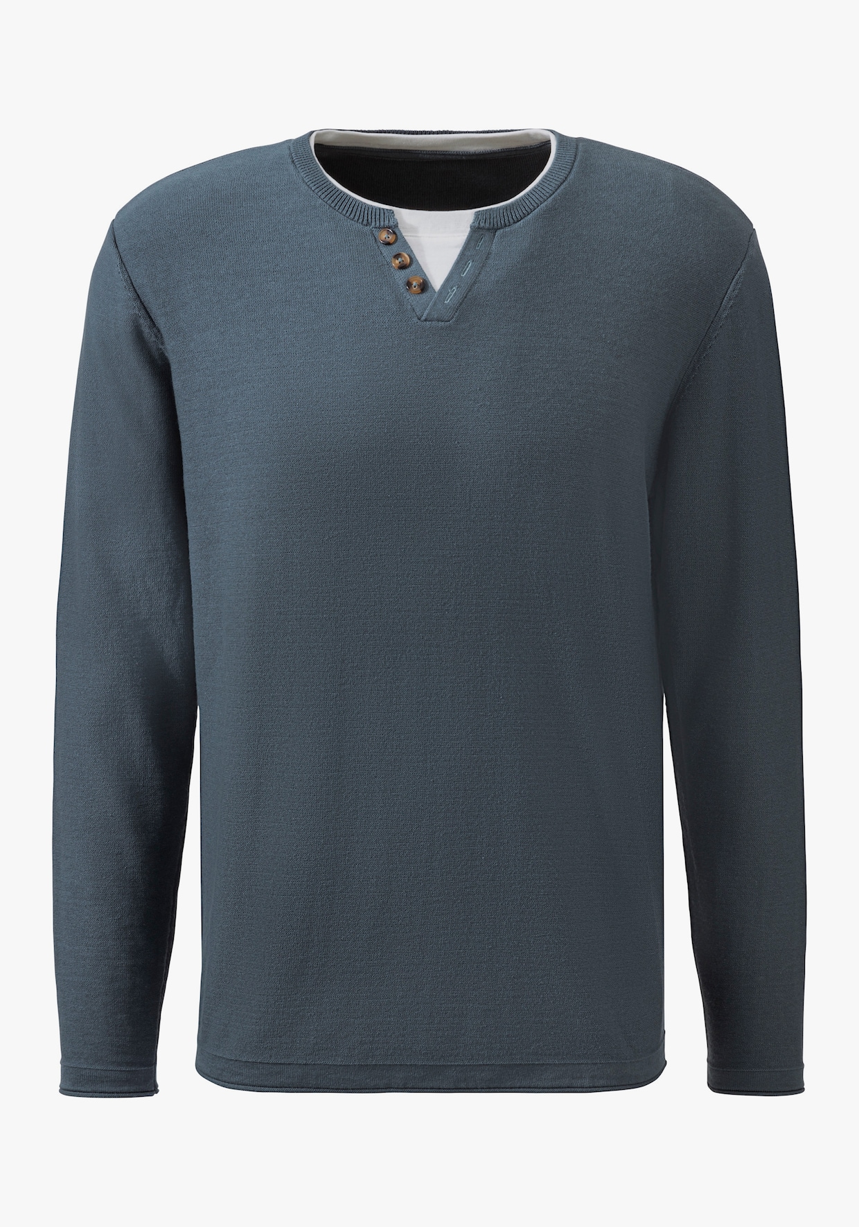 H.I.S Gebreide pullover - blauwgrijs