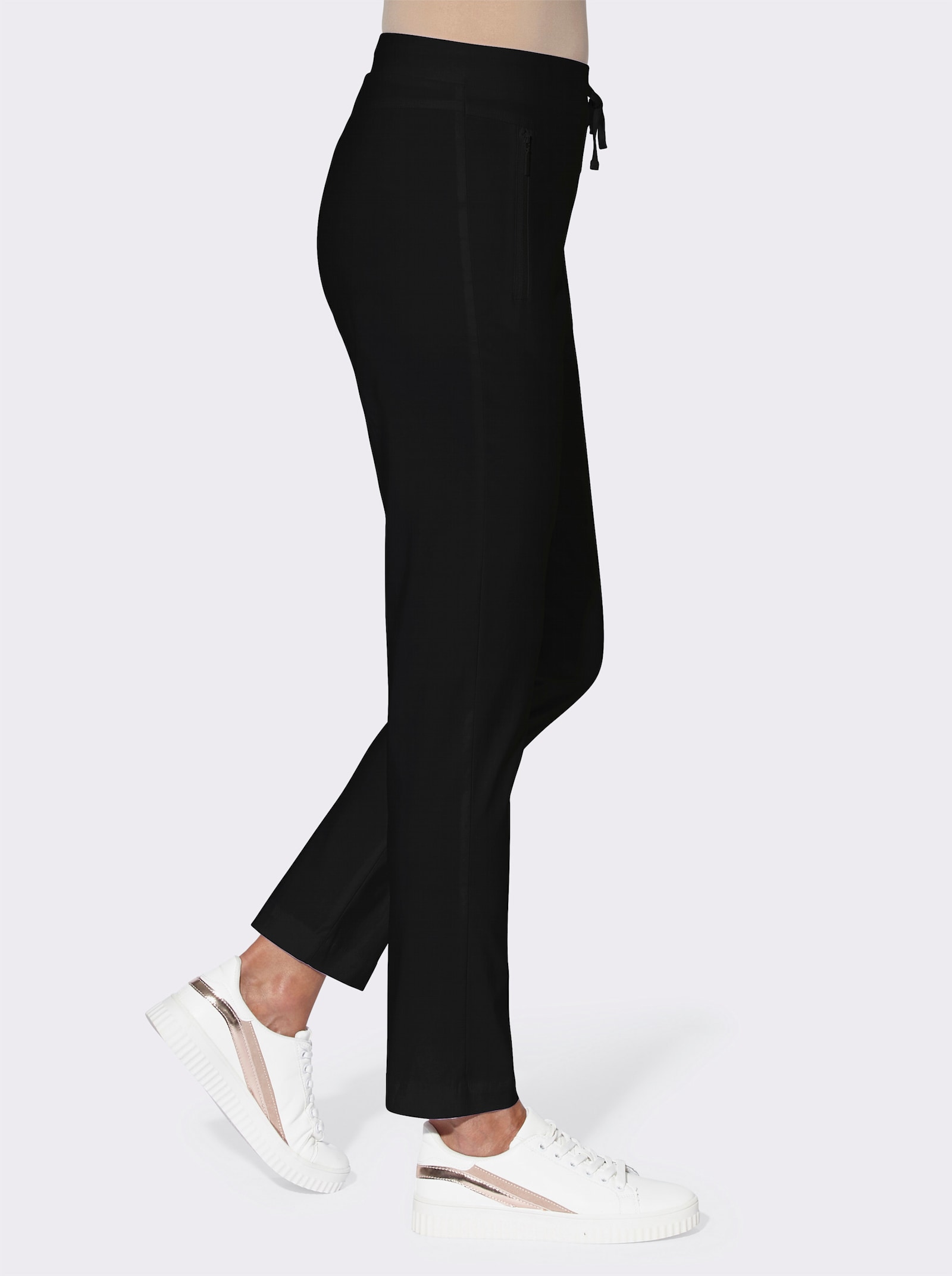 Bengalinhose mit verstellbarem Bindeband - schwarz