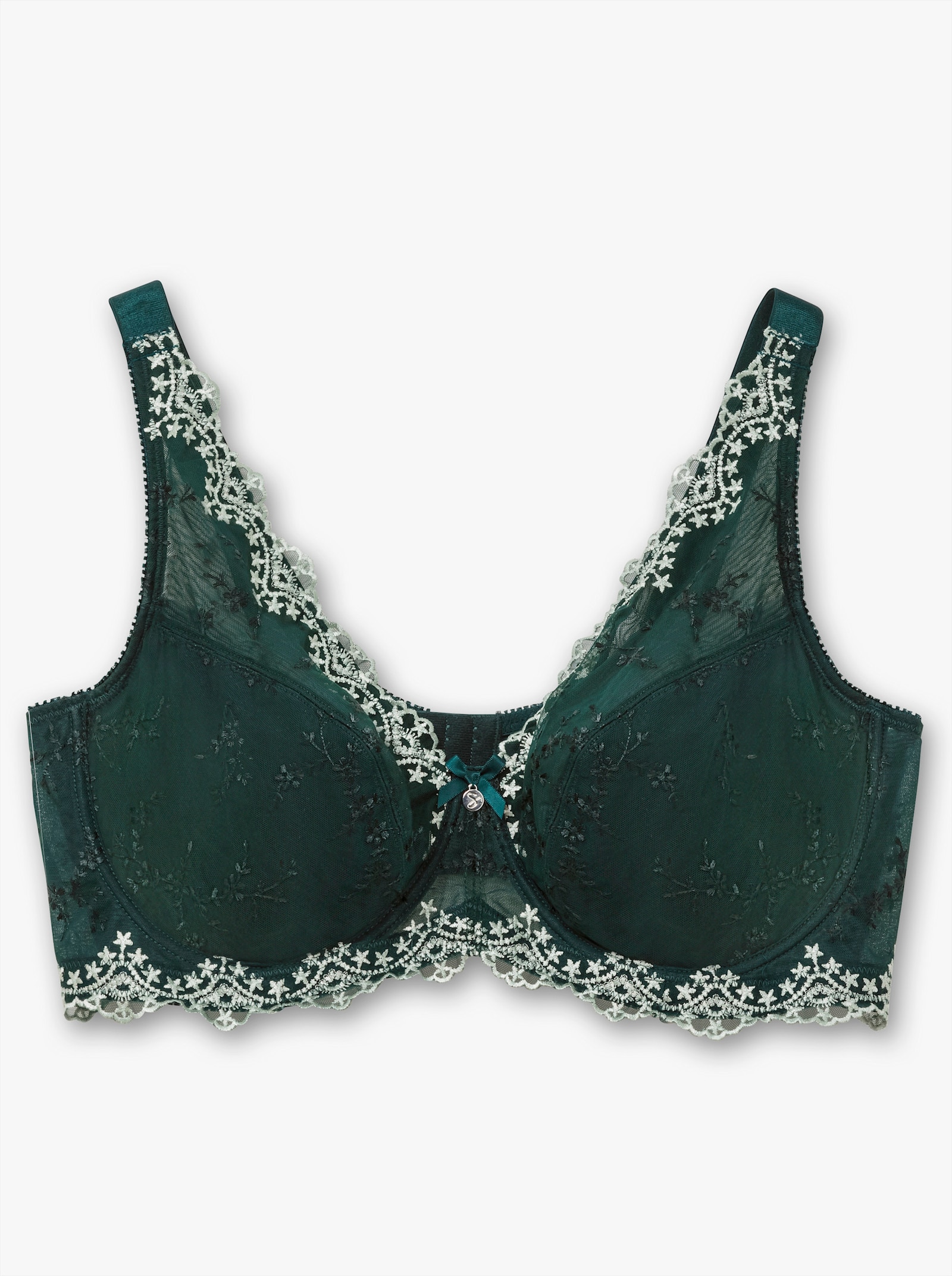 sheego Bügel-BH mit eingearbeiteten Seitenstützen - tiefgrün