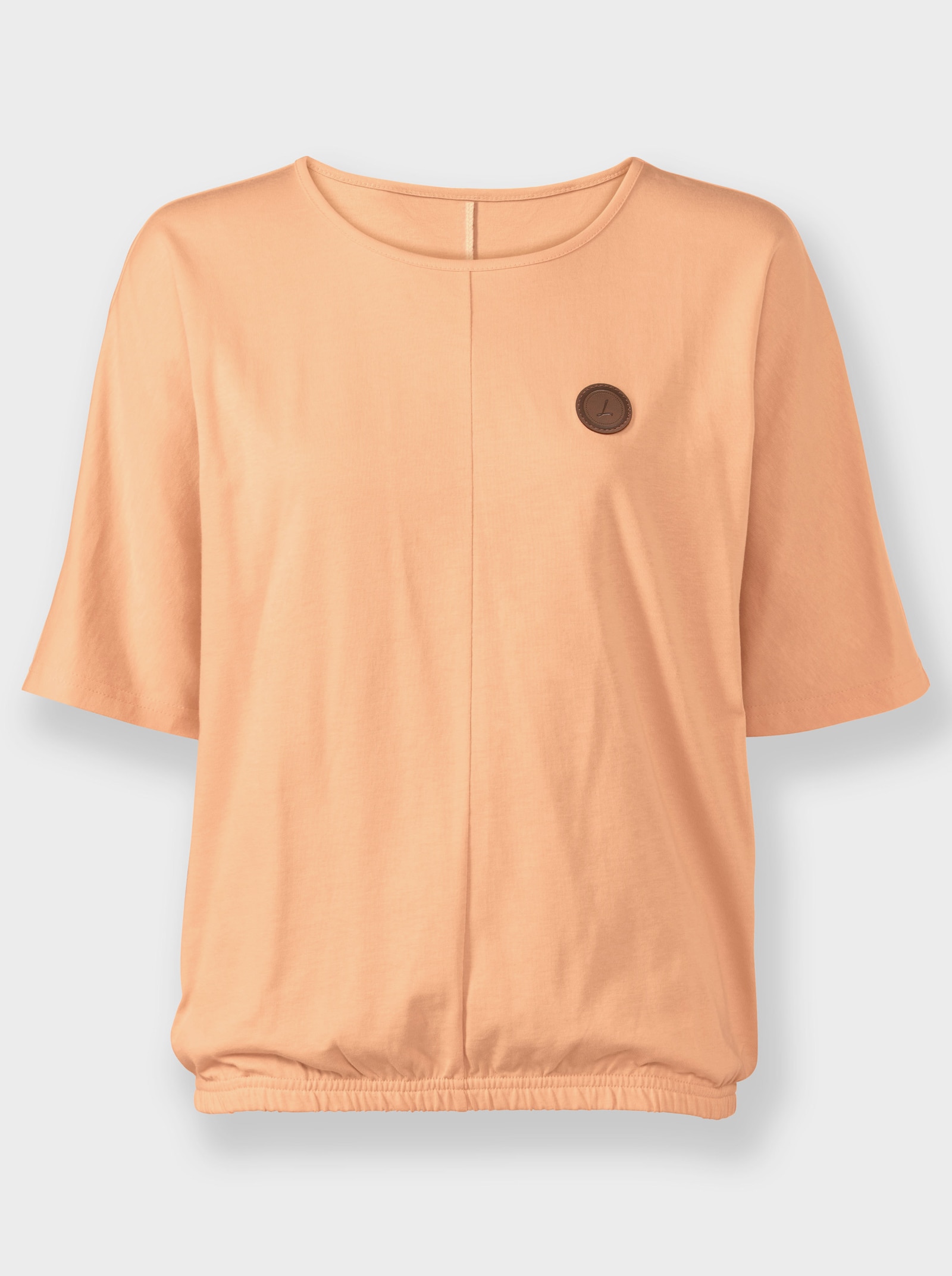 Kurzarmshirt mit Fledermausärmeln - apricot