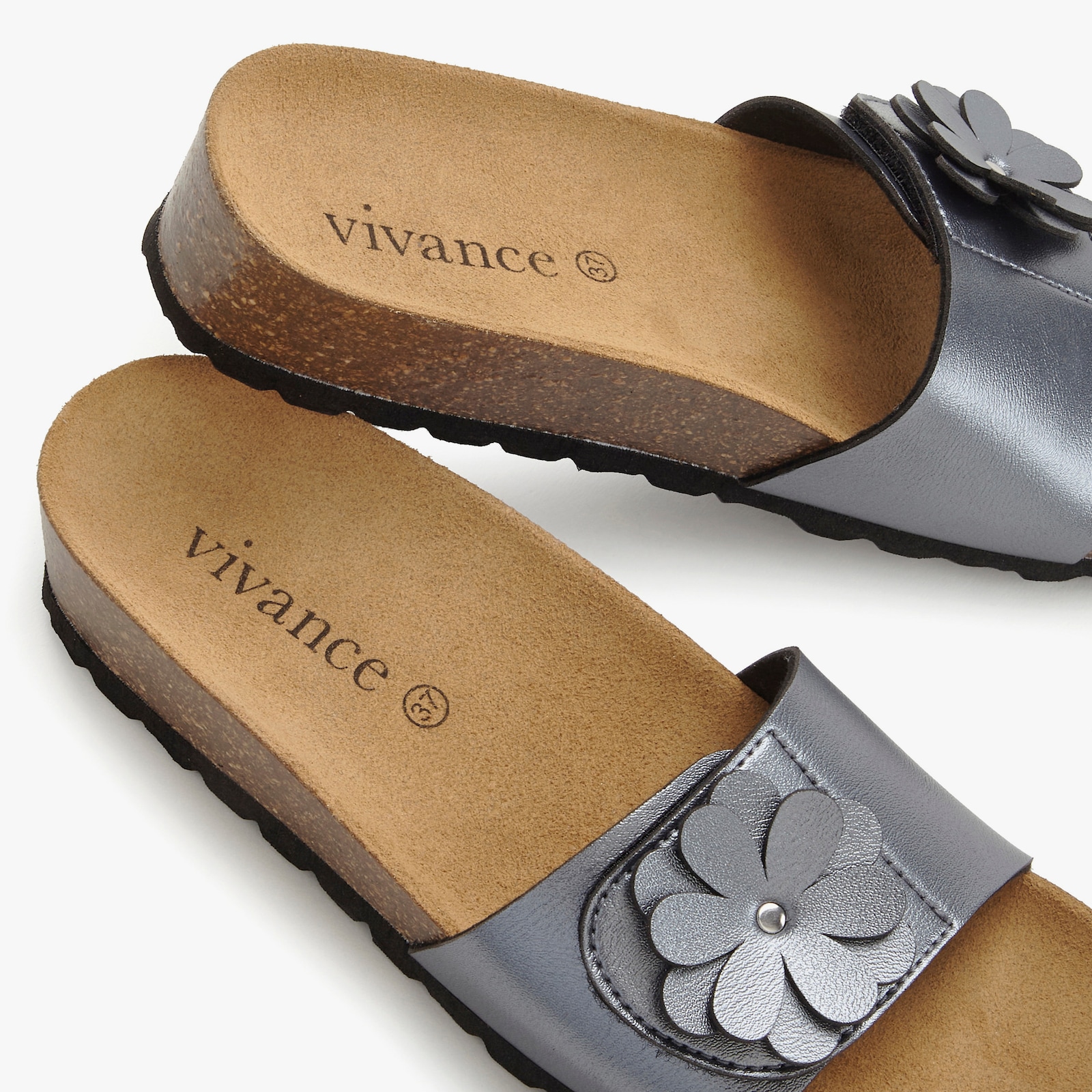Vivance Pantolette - grau metallic